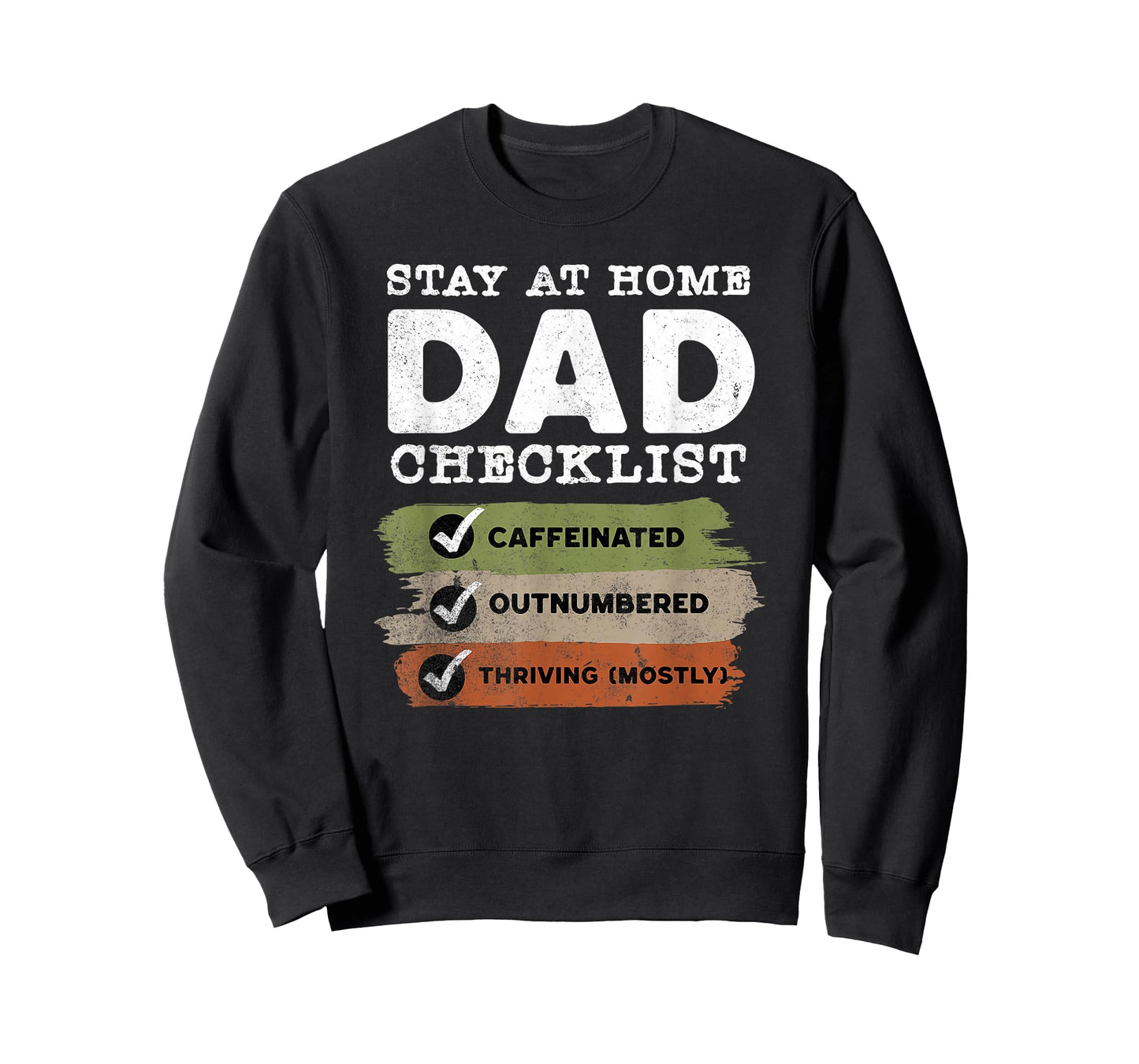 Stay at Home Dad Checklist Funny Parenting Humor T-Shirt