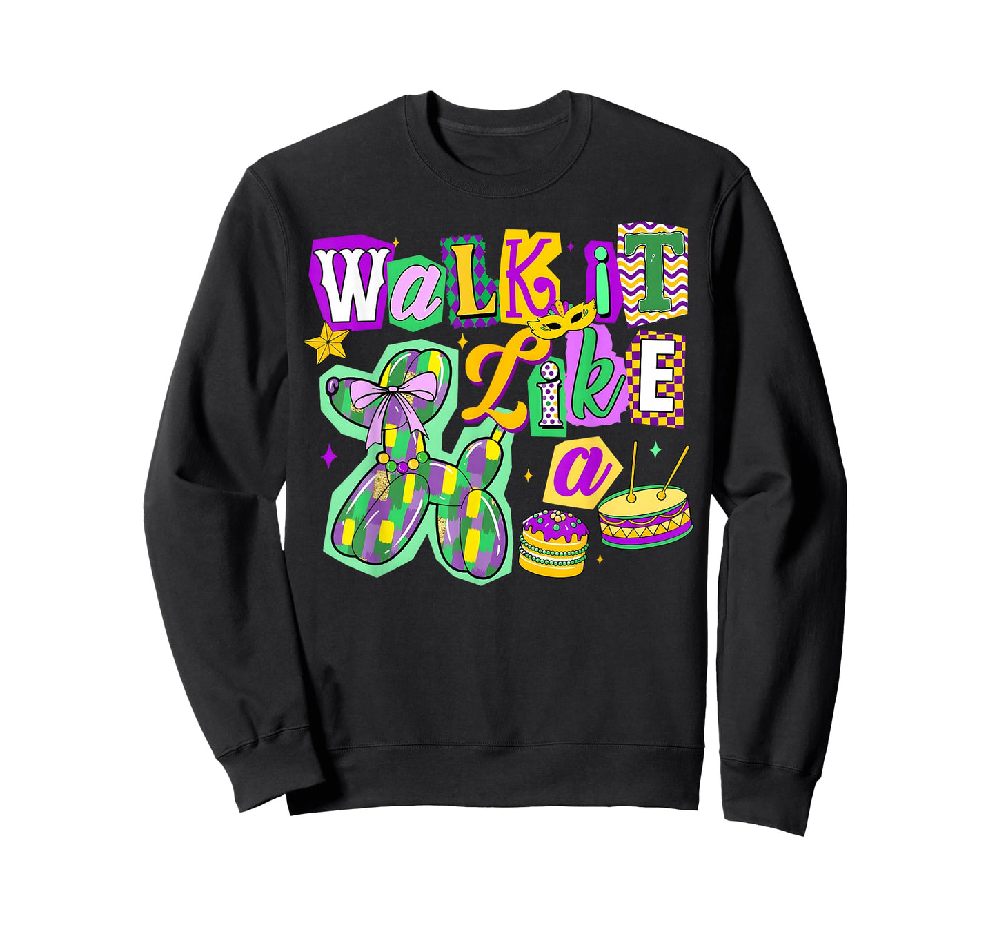Walk It Like A Balloon Dog Mardi Gras Men Women Kid T-Shirt