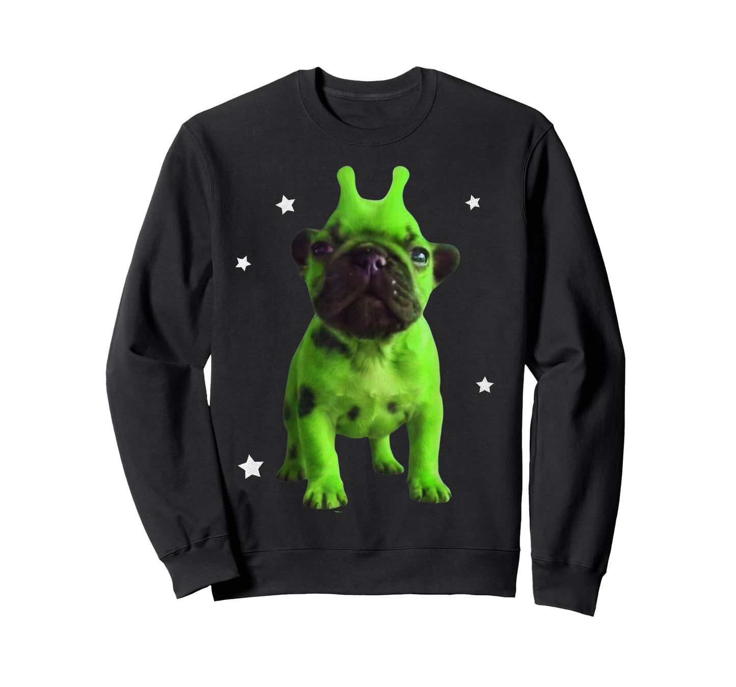 Alien Dog Meme Retro Silly Dog Vintage Space Pibble Funny T-Shirt