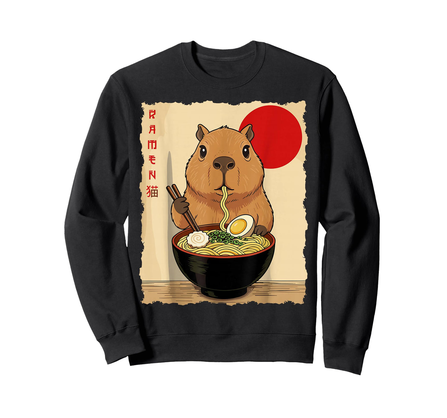 Anime Capybara Ramen Japanese Funny Graphic Capybara Anime T-Shirt