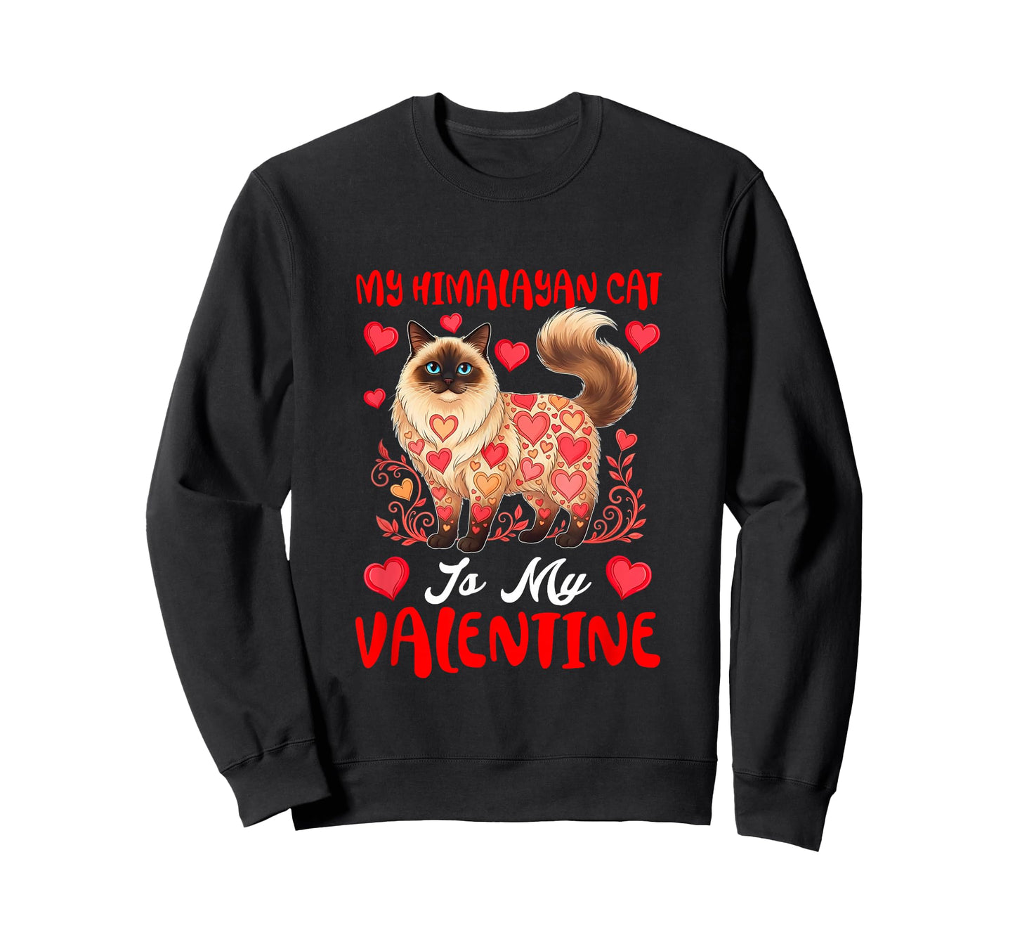 My Himalayan Cat is My Valentine Matching Dog Owner Kids T-Shirt
