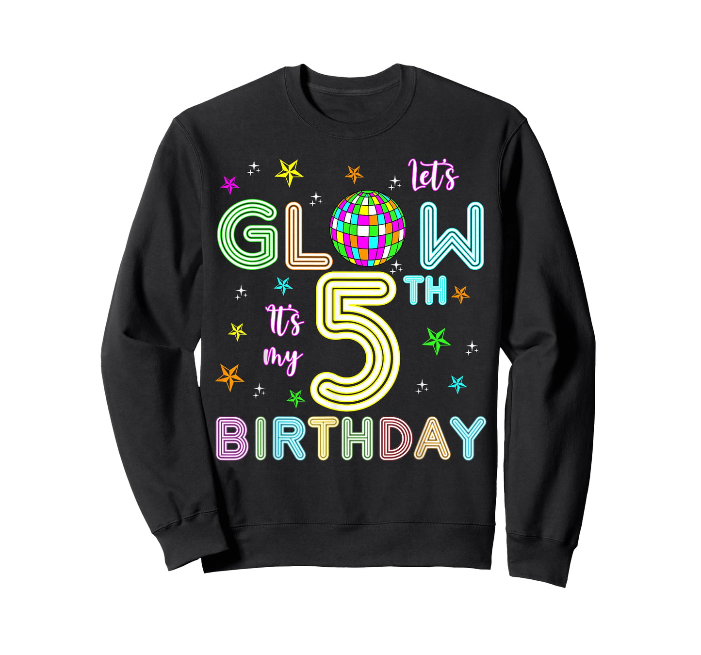 It's My 5th Birthday Glowing 80s 5 Year Old T-Shirt