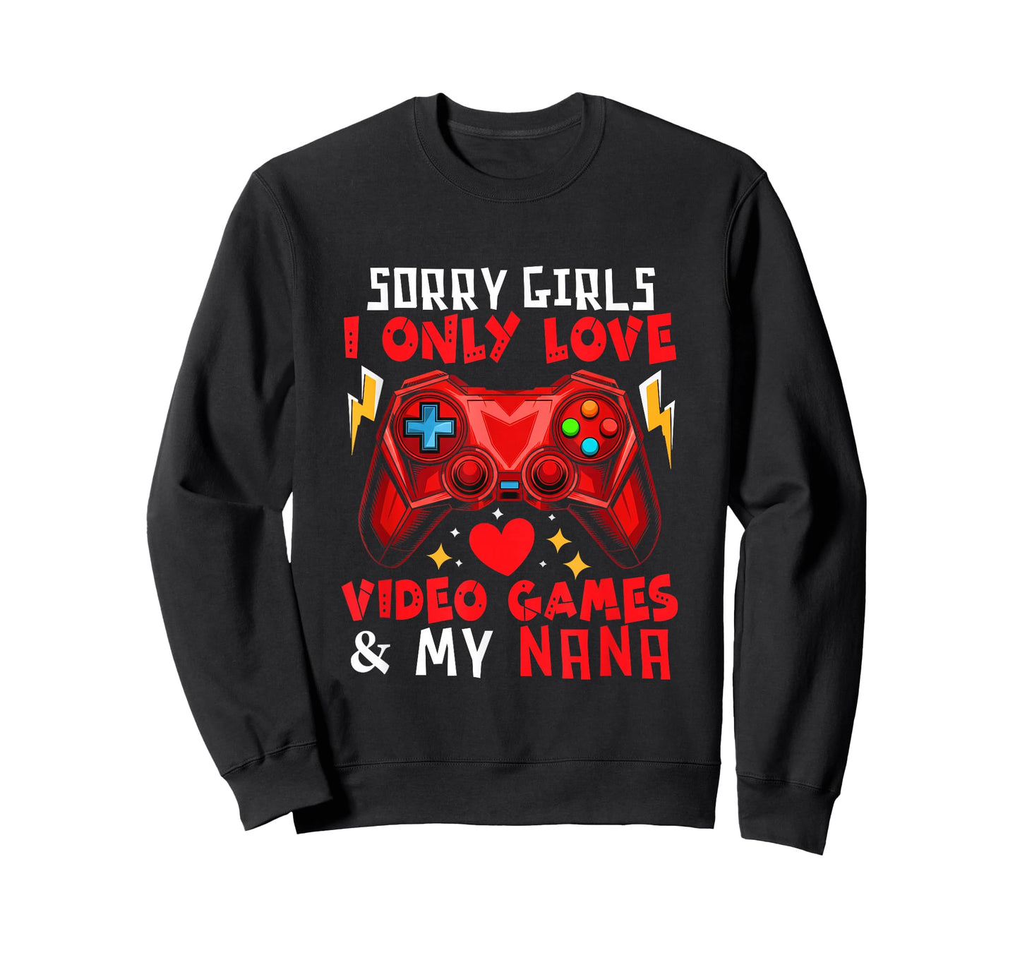 Love Video Games and My Nana Funny Joke Girls Valentine T-Shirt
