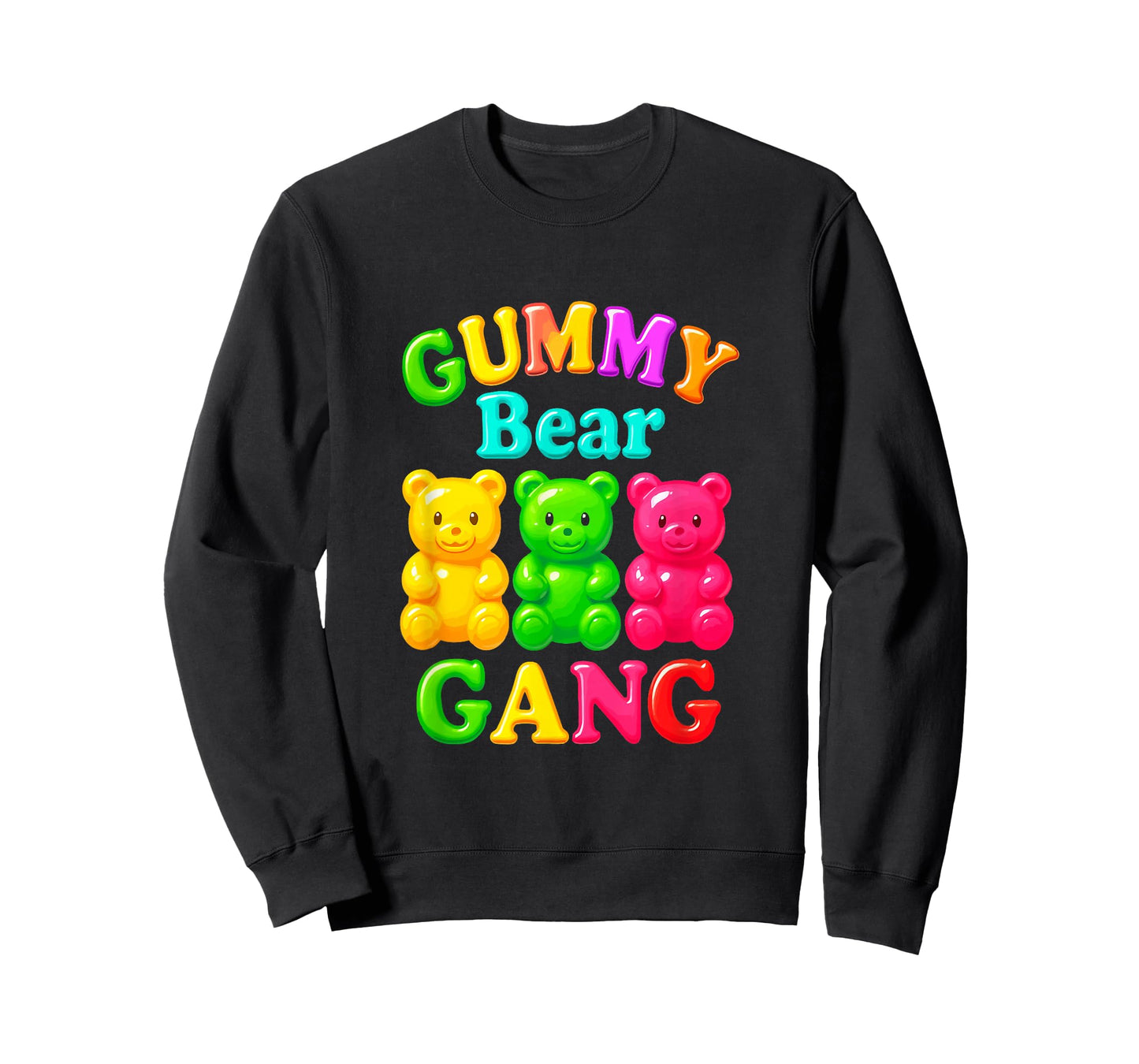 Gummy Bear Gang Funny Candy Lovers Girls Kid Squad Team T-Shirt