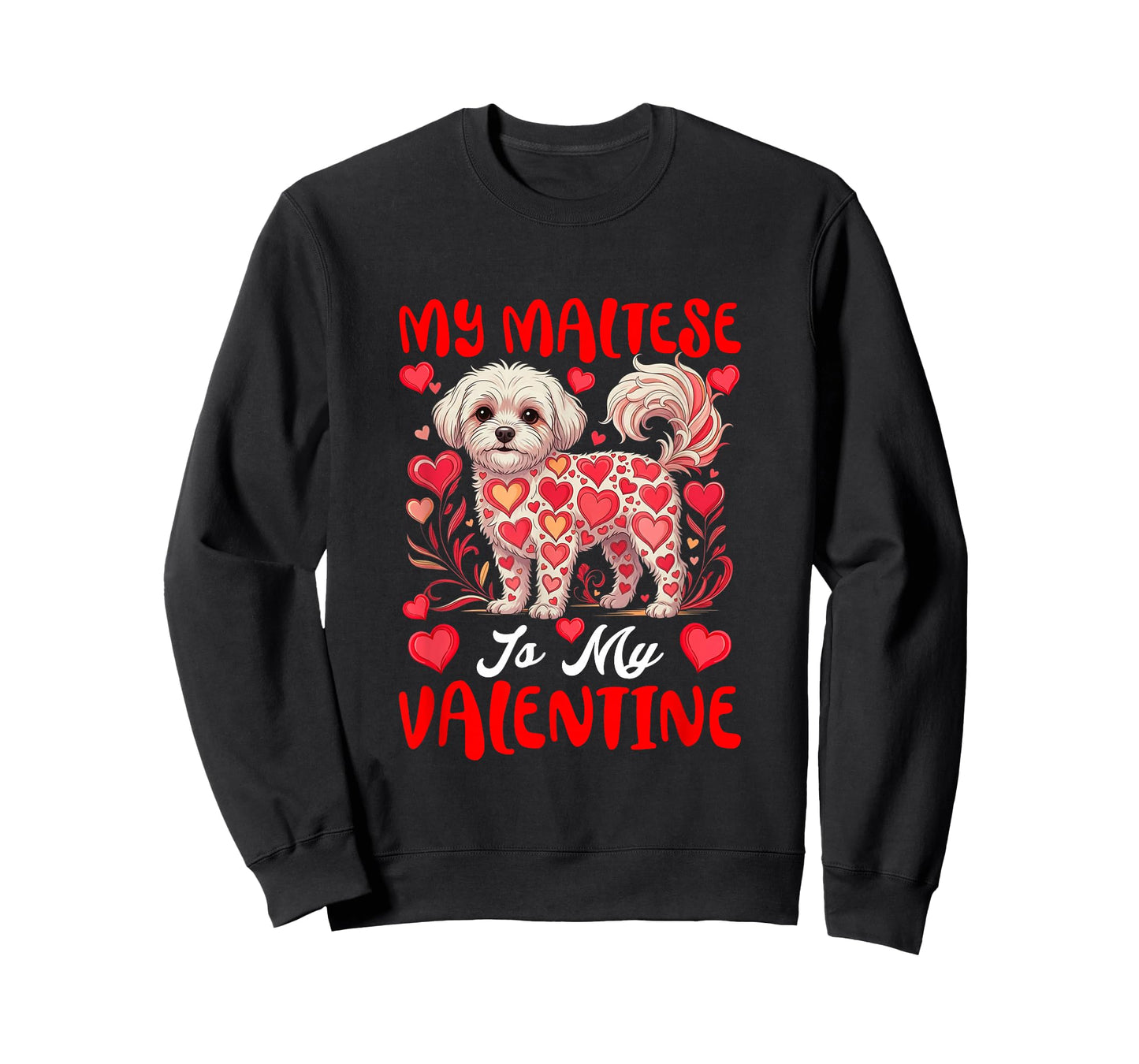 My Maltese is My Valentine Matching Dog Owner Kids Family T-Shirt