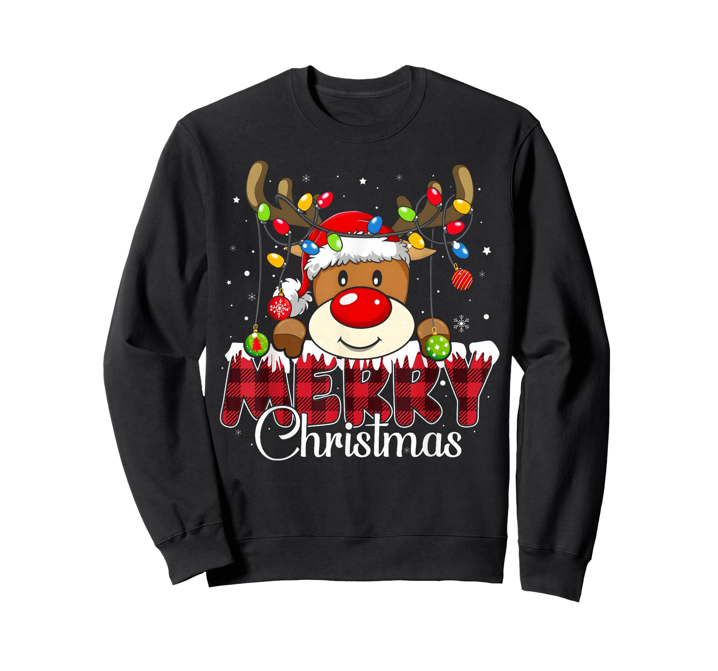 Merry Christmas Reindeer Xmas Family Matching Men Women Kids T-Shirt