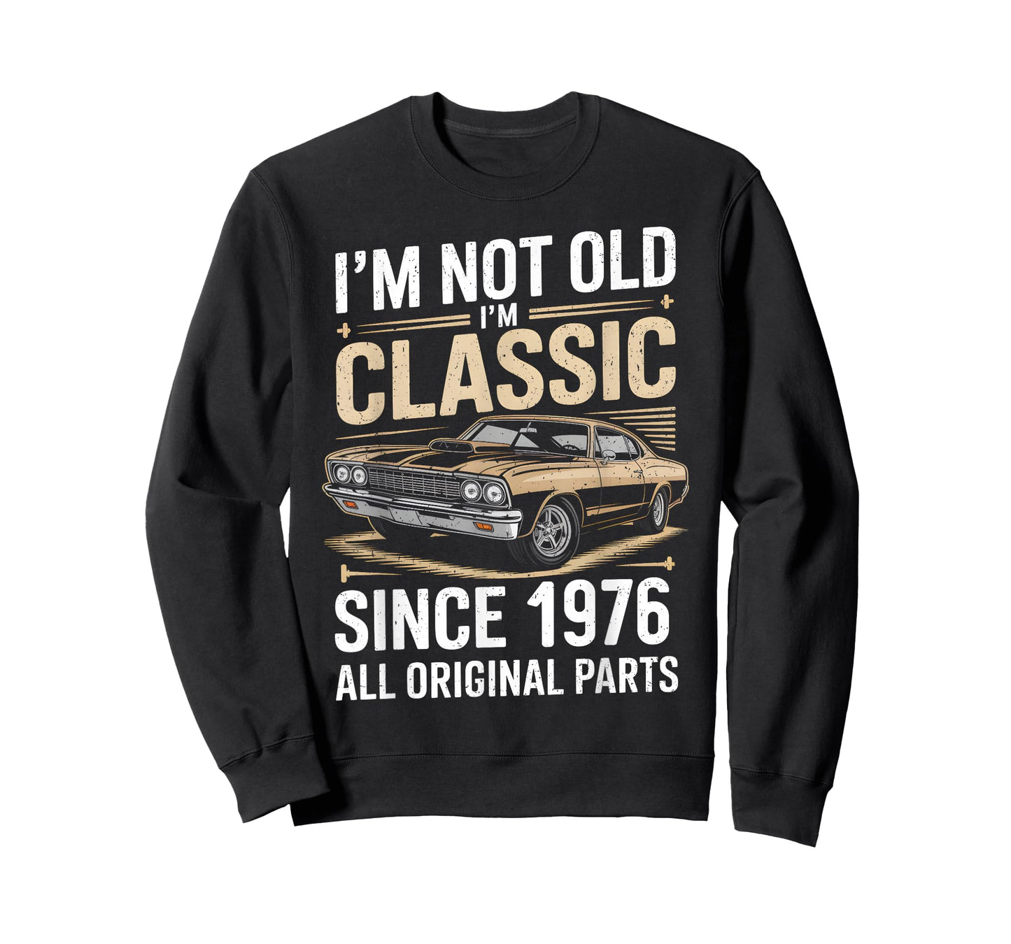 Funny 50th Birthday Classic Vintage Car Men 1976 Birthday T-Shirt
