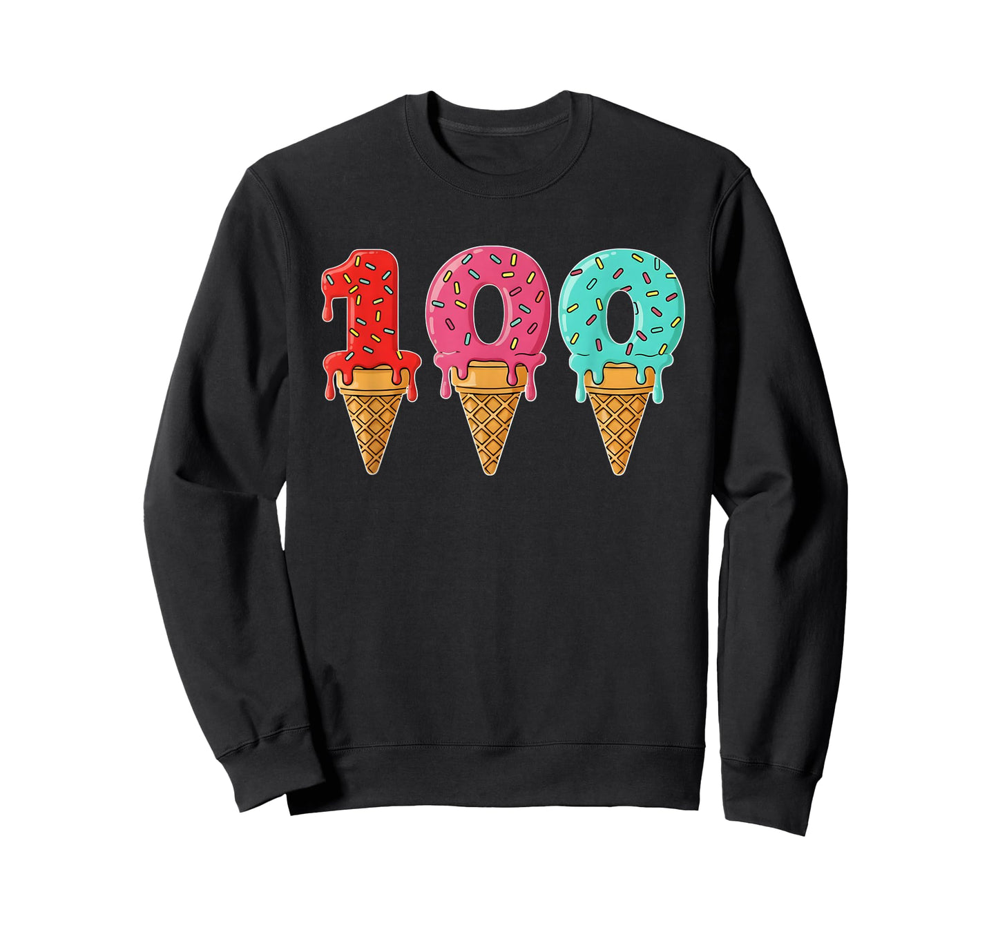100 Days of School Ice Cream Cone 100th Day of School T-Shirt