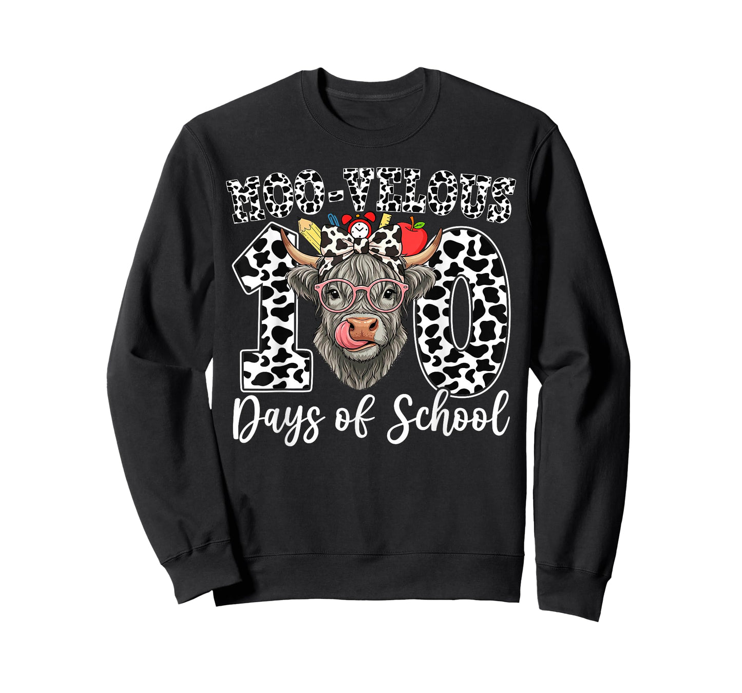 Moo-Velous 100 Days of School Girls 100th Day of School T-Shirt