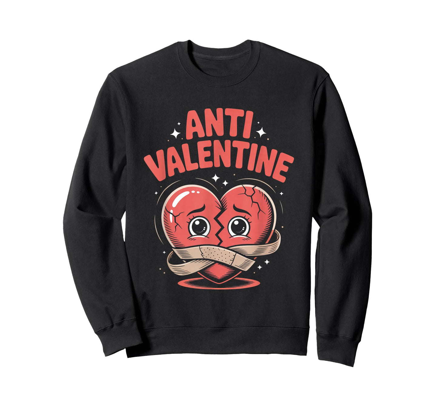 Anti Valentine Broken Heart Cute Bandaged Heart T-Shirt