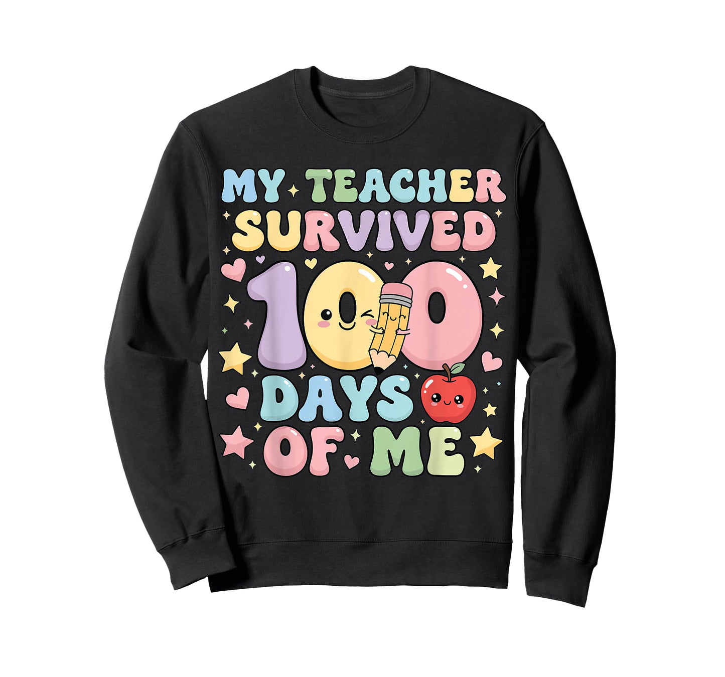 My Teacher Survived 100 Days of Me Groovy Boys Girls 100th T-Shirt