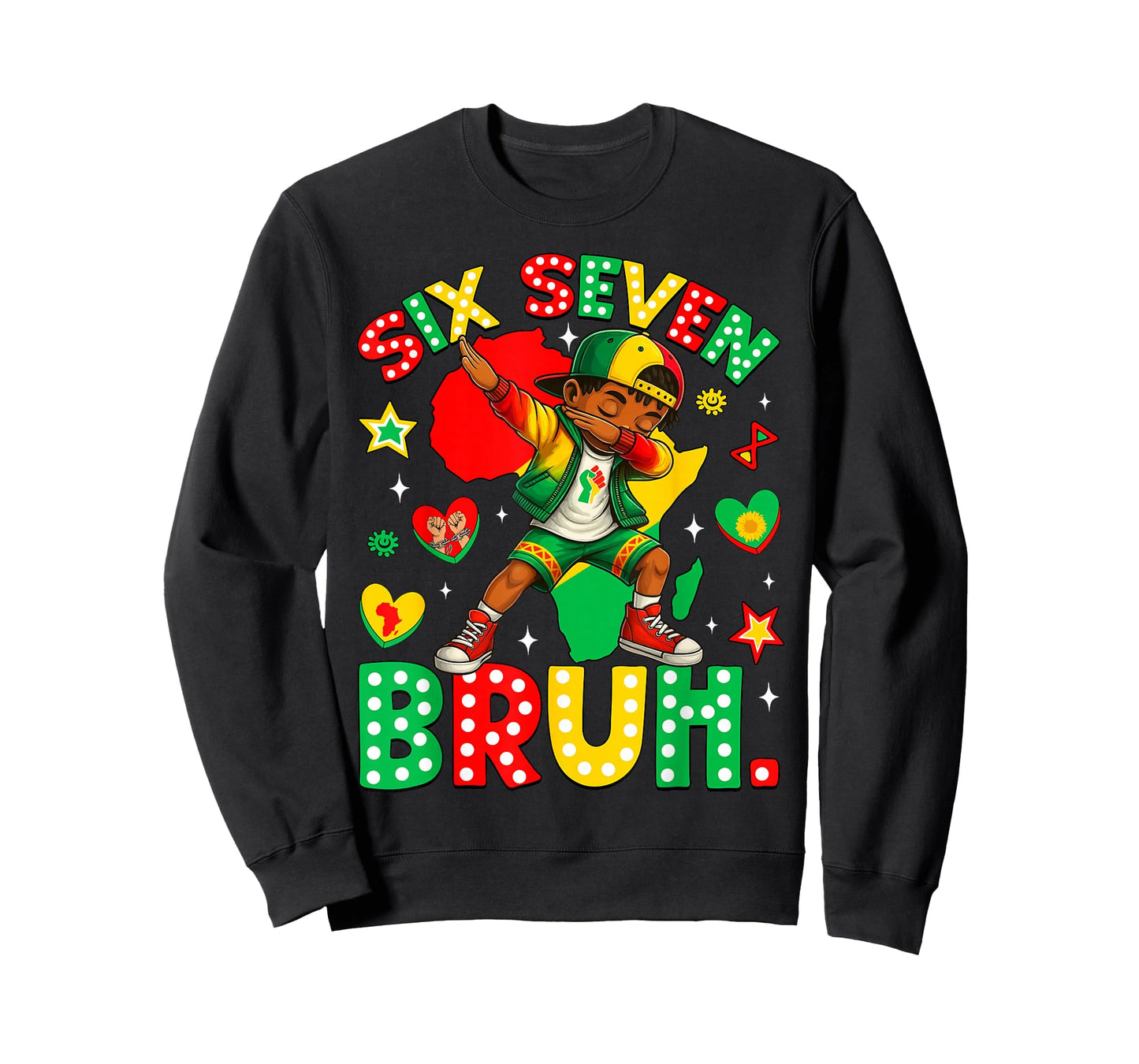 Six Seven Bruh 67 Black History African American Dabbing Boy T-Shirt