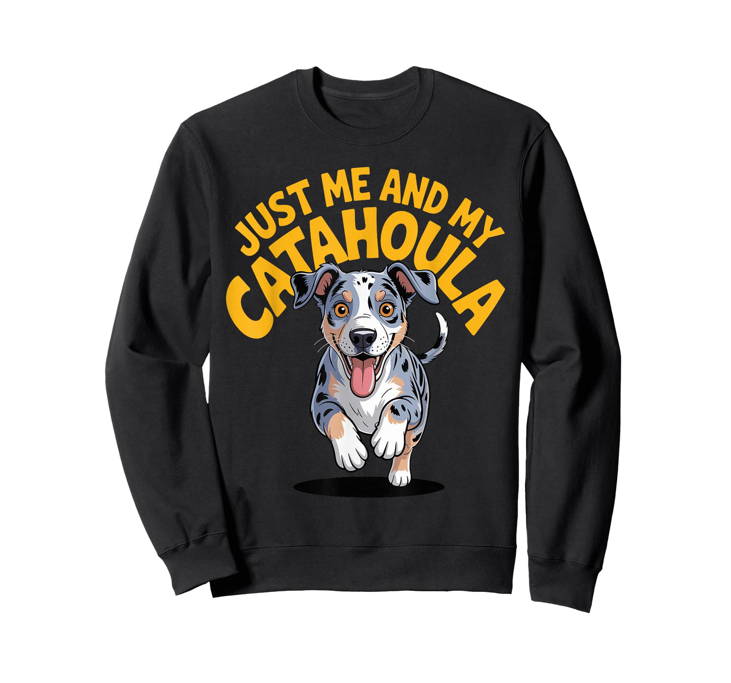 Cute Cartoon Pet Breed Leopard Dog Just me and My Catahoula T-Shirt