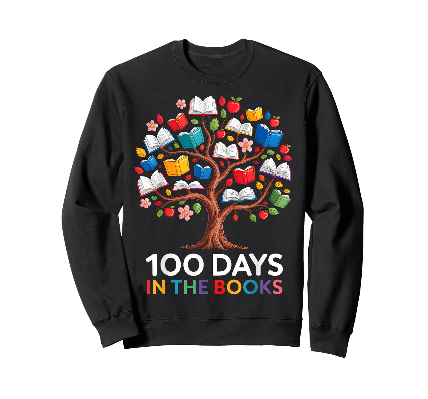 100 Days in The Books Reading Teacher 100th Day of School T-Shirt