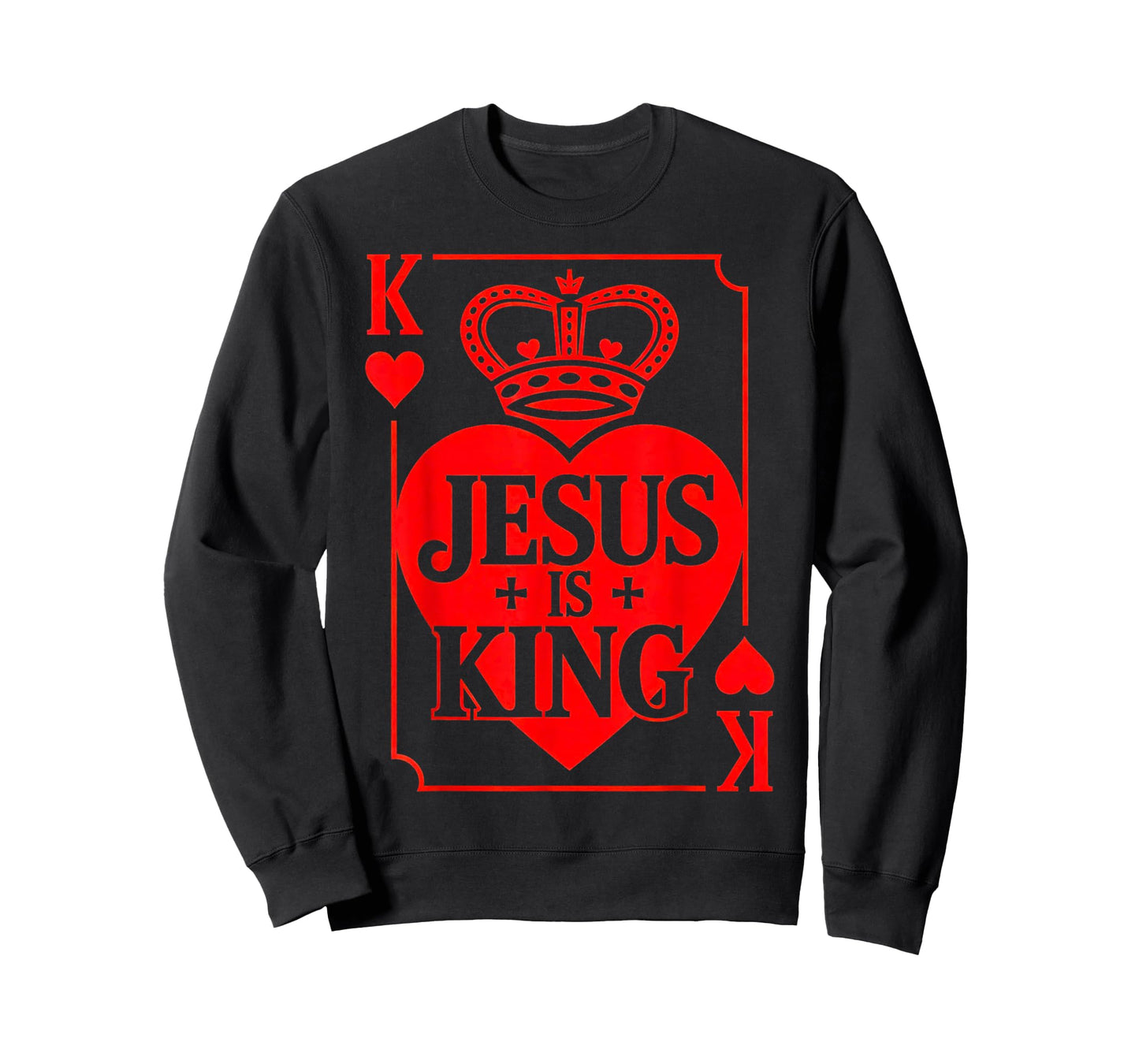 Jesus is King Christian Valentine K Heart Card God Faith T-Shirt