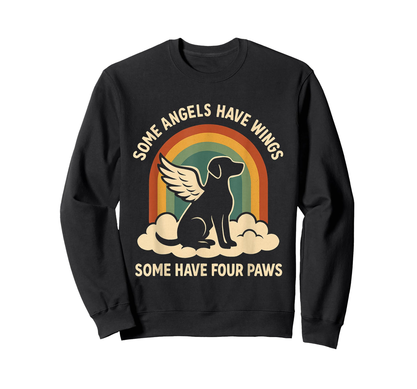Memorial Dog Lover Puppy Pows for Men Women Dog Angel Wings T-Shirt