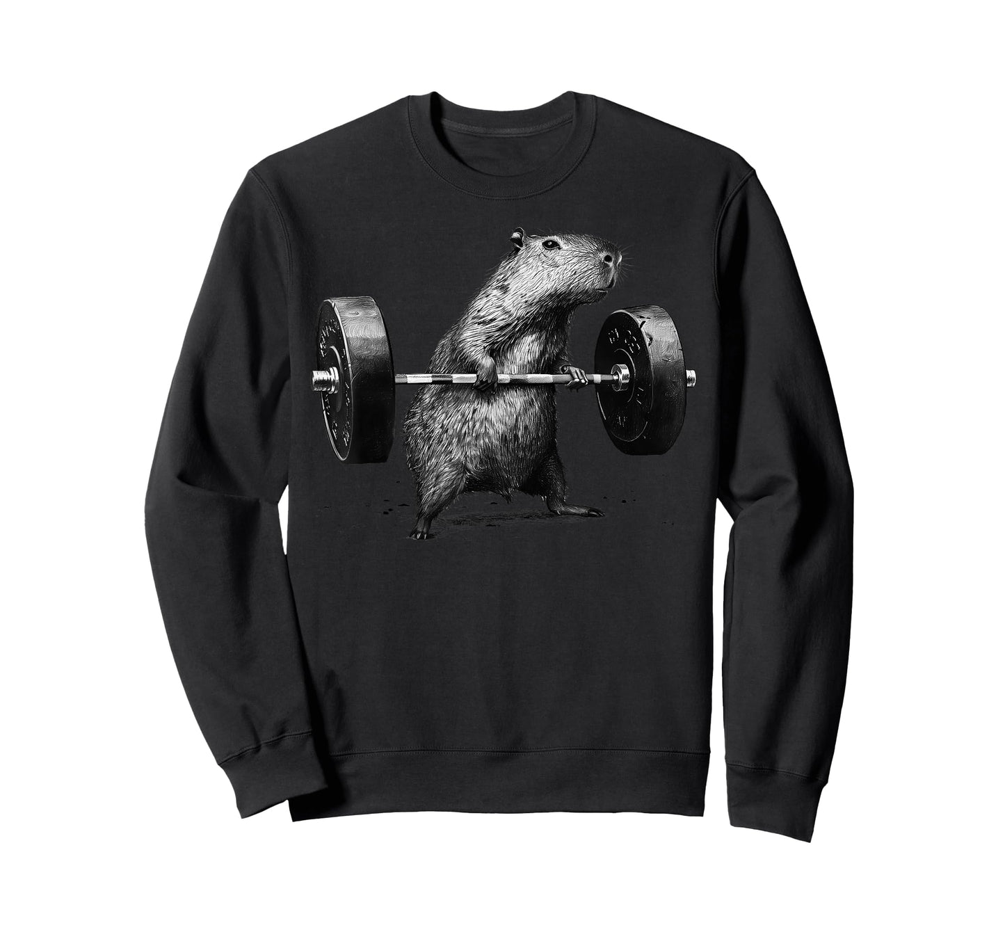Vintage Capybara Gym Workout Fitness Weightlifting Graphic T-Shirt