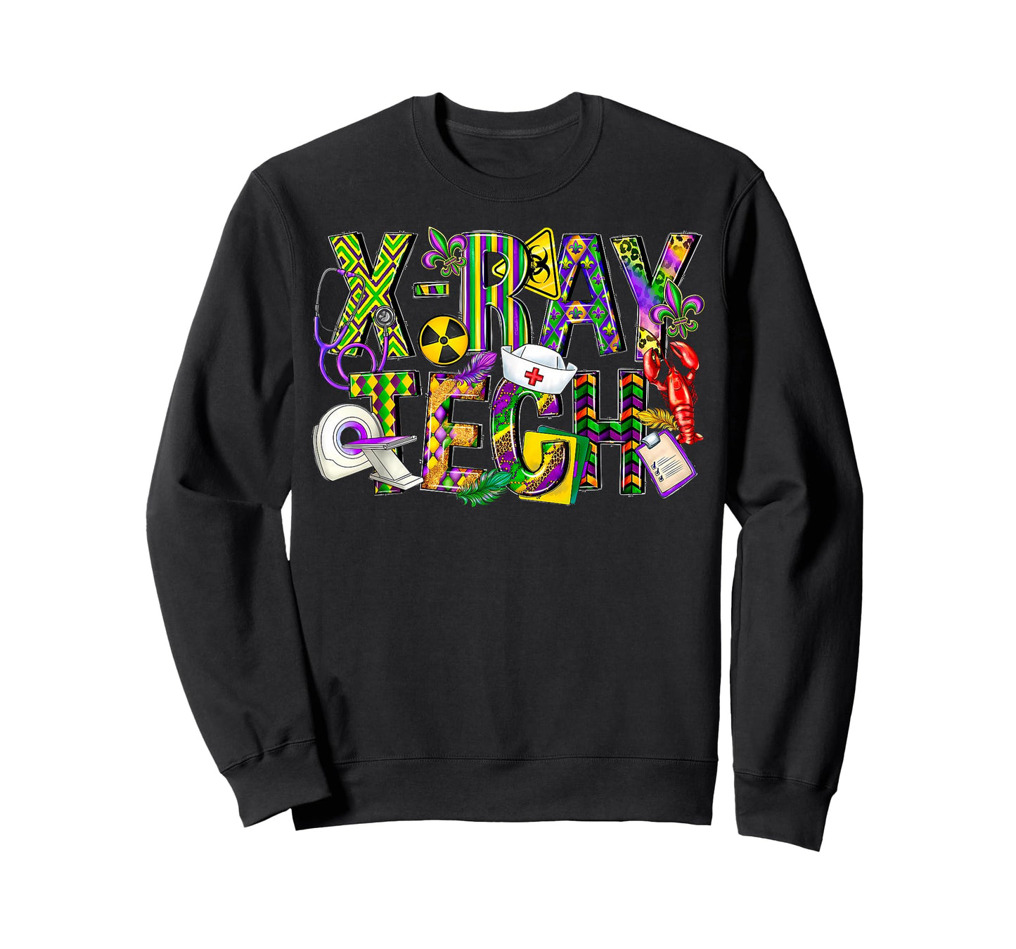 X-ray Tech Mardi Gras Fat Tuesday Radiologic Technologist T-Shirt