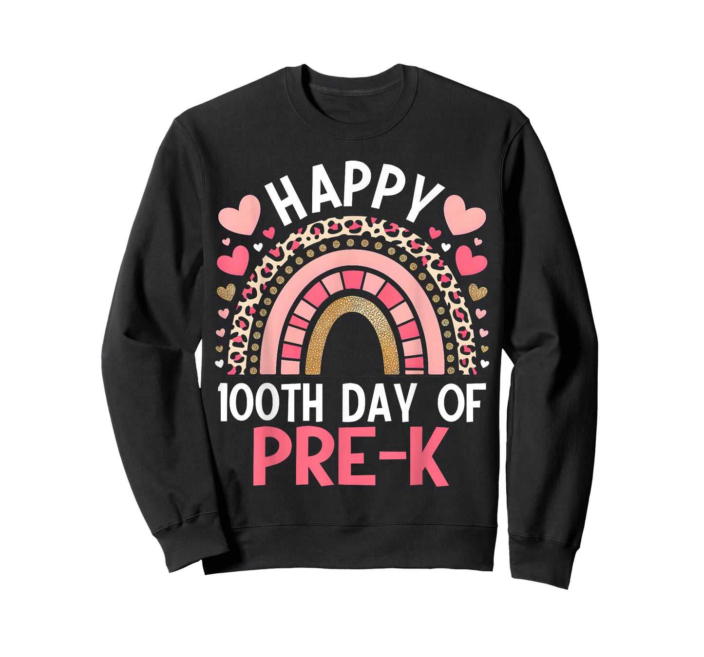 100th Day of Pre-K Rainbow 100 Days of School Teacher Kids T-Shirt