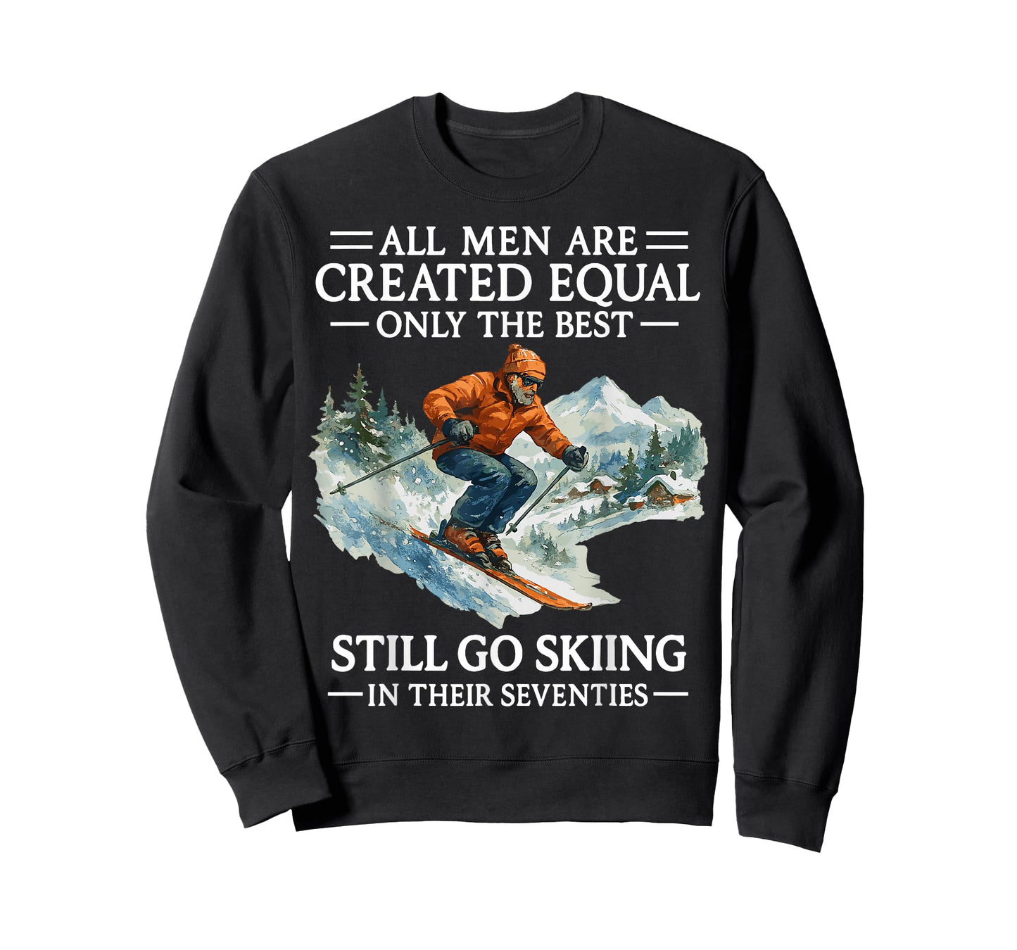 70th Birthday Skier Gifts Man 70 Years Old Skiing Lover T-Shirt