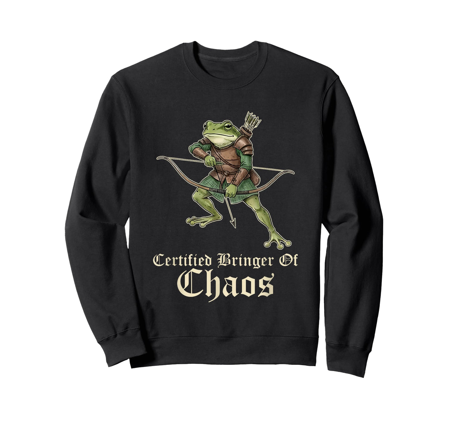 Certified Bringer of Chaos Funny Frog Archer T-Shirt
