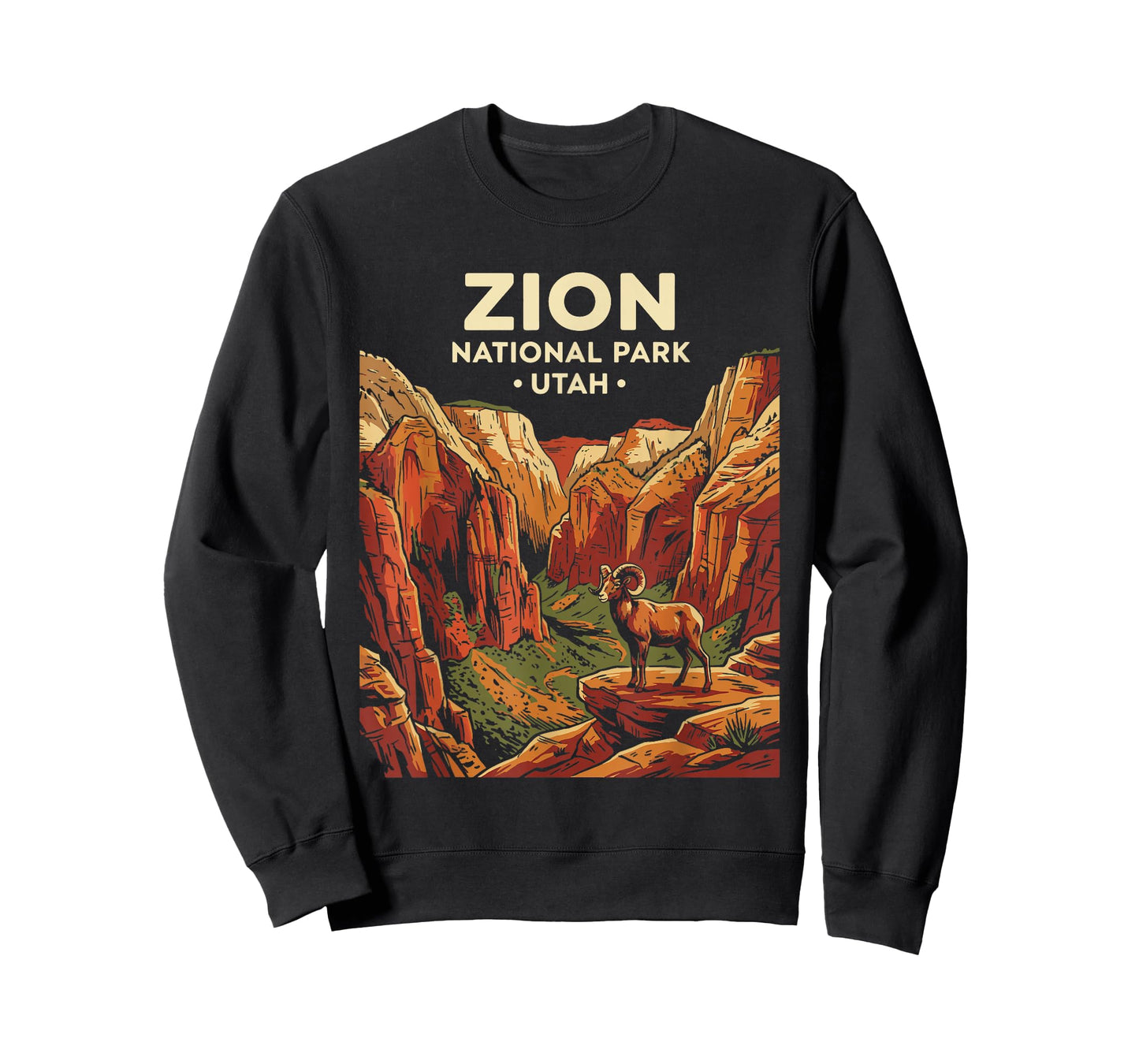 Zion National Park Utah Retro Vintage Nature Graphic T-Shirt