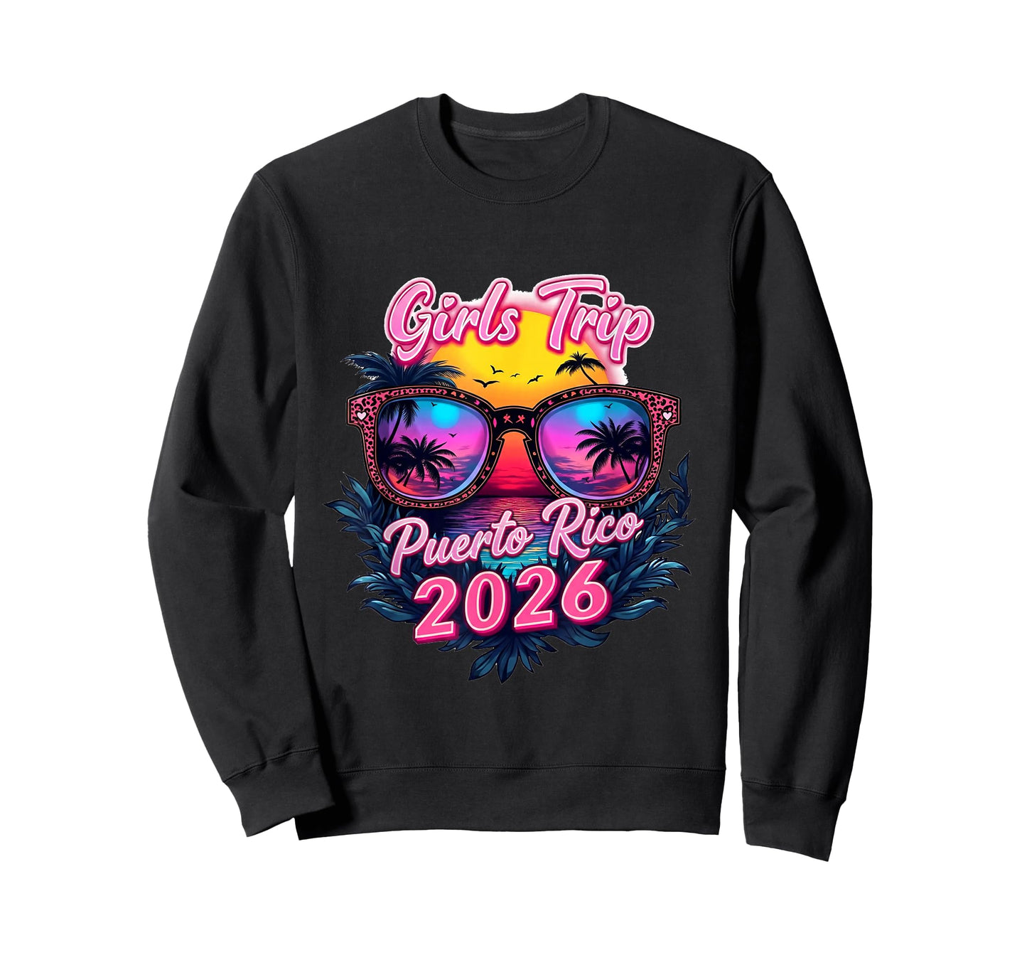2026 Girls Trip Vacation Woman Puerto Rico Retro Beach T-Shirt