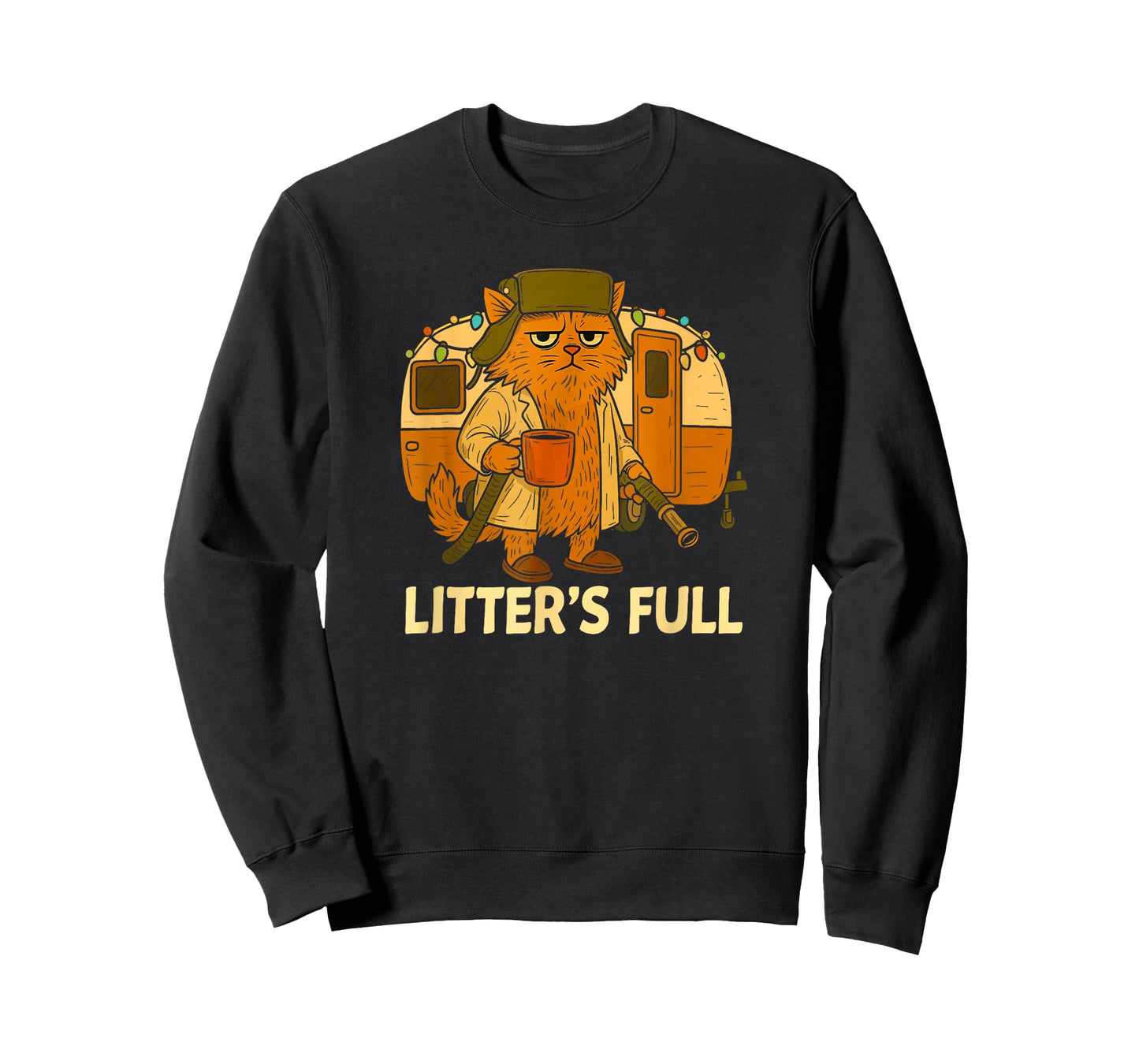 Litter’s Full Funny Cat Lovers Christmas for Men Women Kids T-Shirt