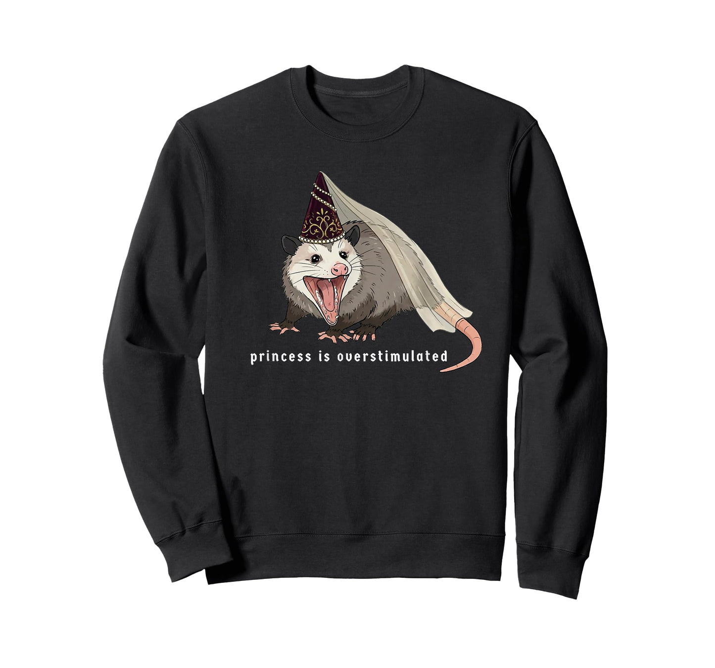 Funny Medieval Opossum Women Meme Princess is Overstimulated T-Shirt
