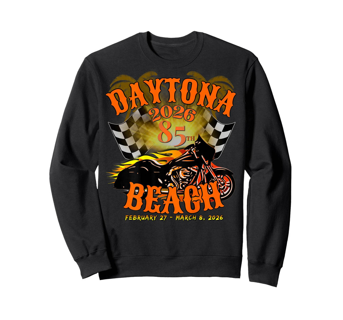 2026 Daytona Beach, Florida, 85th Anniversary Art On Back T-Shirt