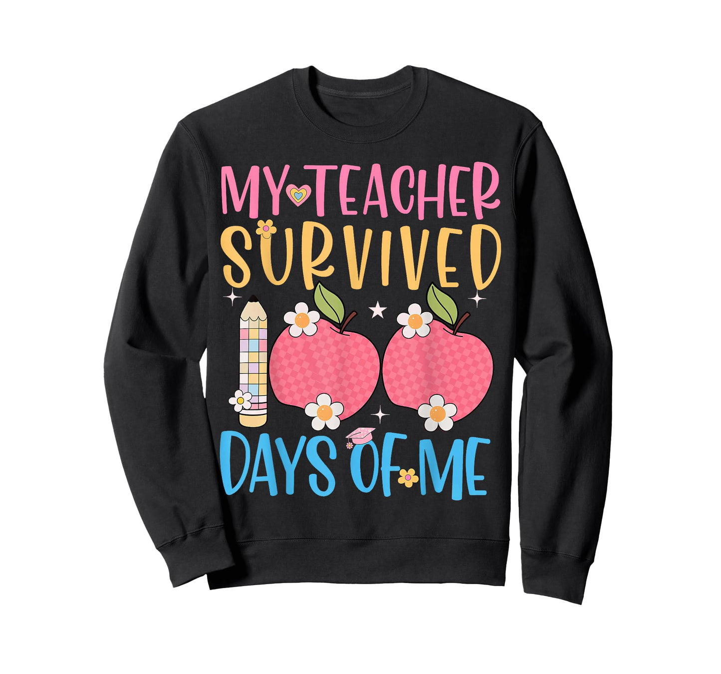 100th Day My Teacher Survived 100 Days of Me Girls Boys Kids T-Shirt