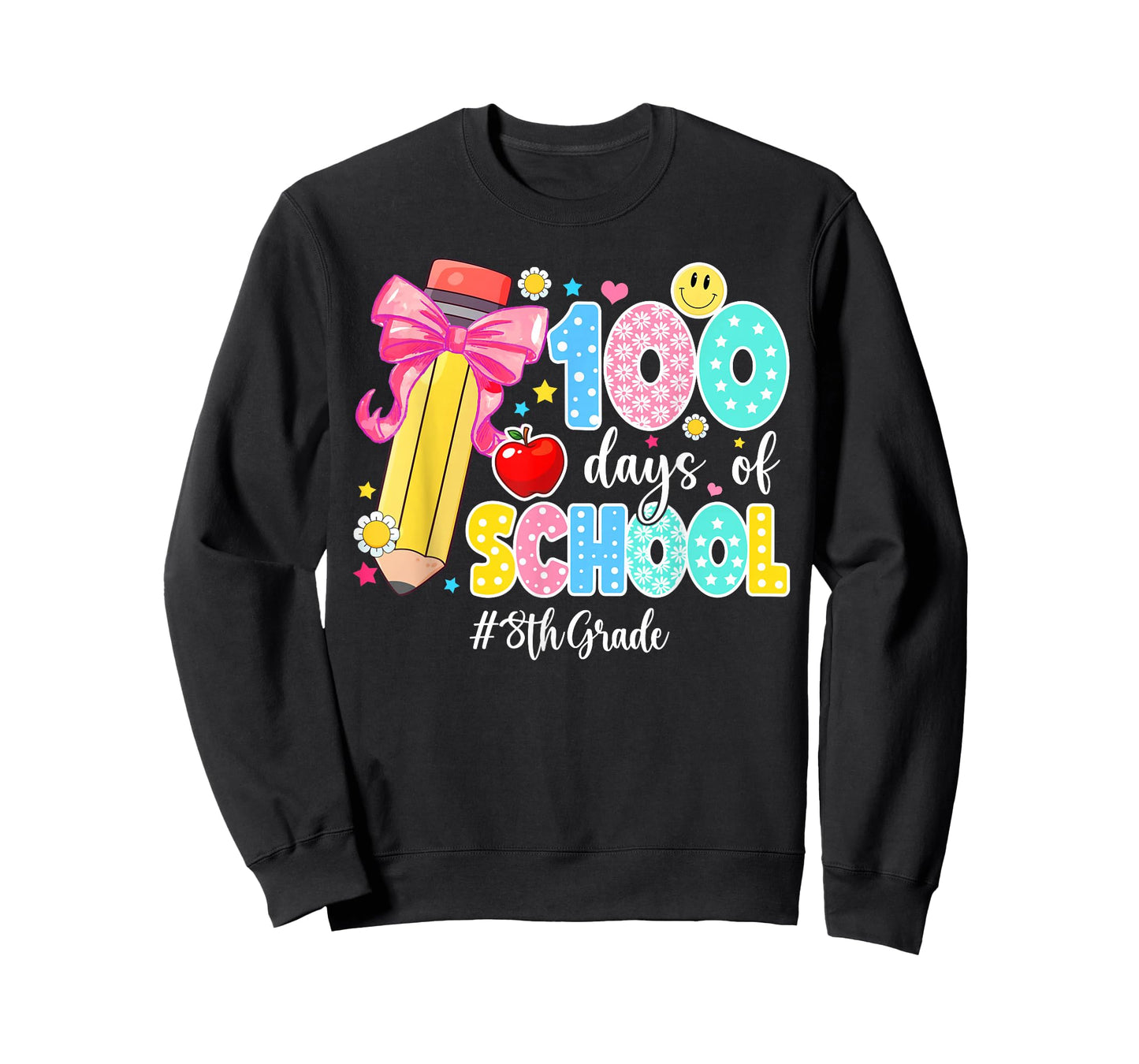 100 Days of School Preppy 100th Day of School 8th Grade T-Shirt