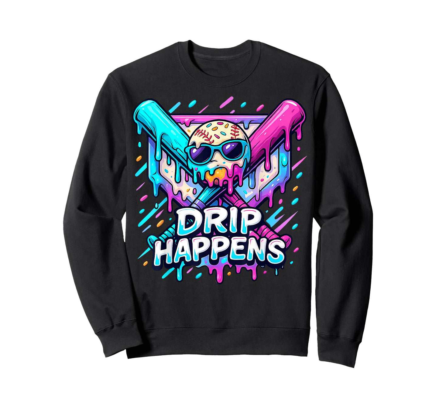 Drip Happens Game Day Baseball Drip for Men Boys Kids Youth T-Shirt