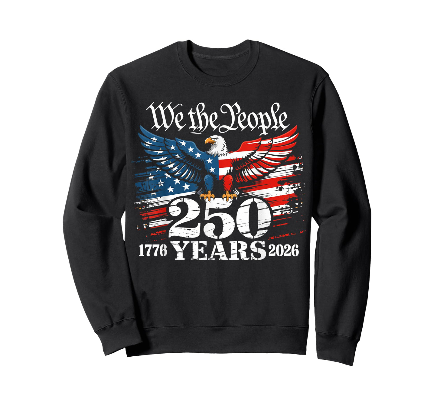 Vintage 250 Years 1776-2026 250th 4th July T-Shirt