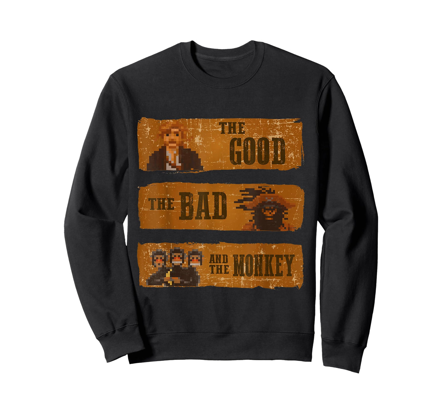 Good Bad Monkey Videogame Western Island Tshirt Geek T-Shirt