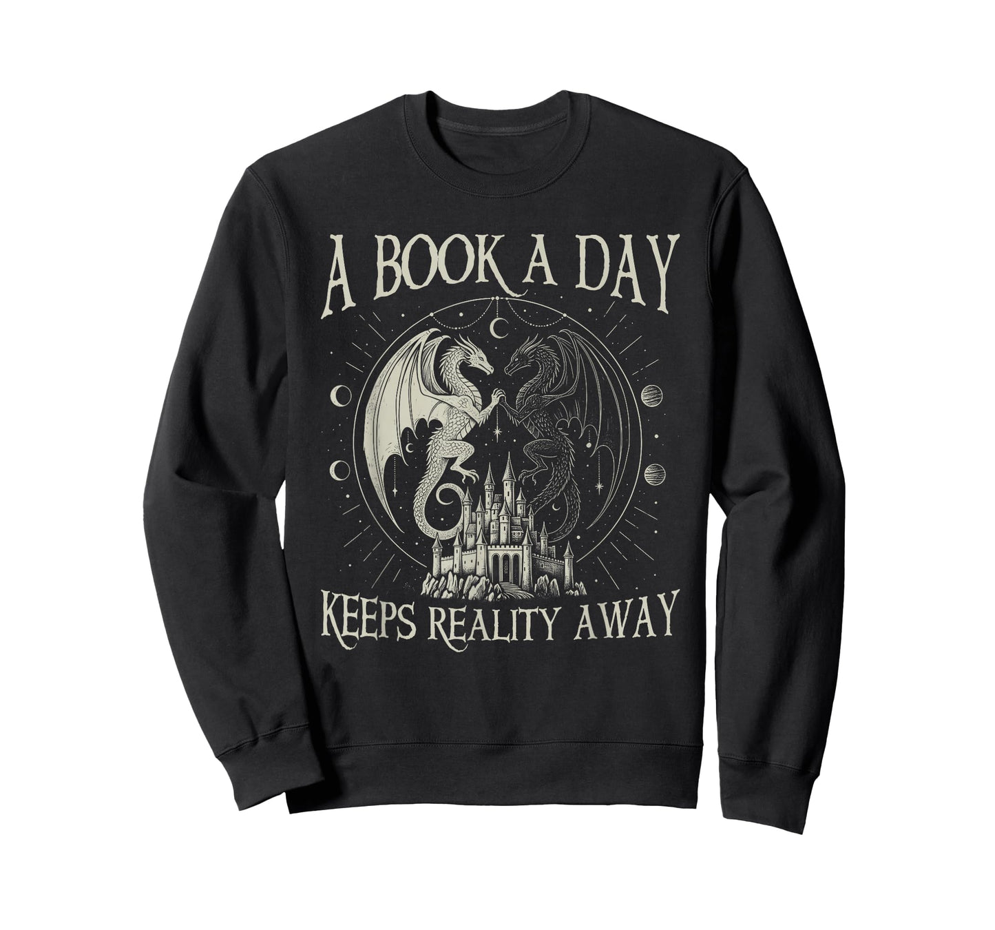 Fantasy Book Club Dragon Reader Book A Day Keep Reality Away T-Shirt