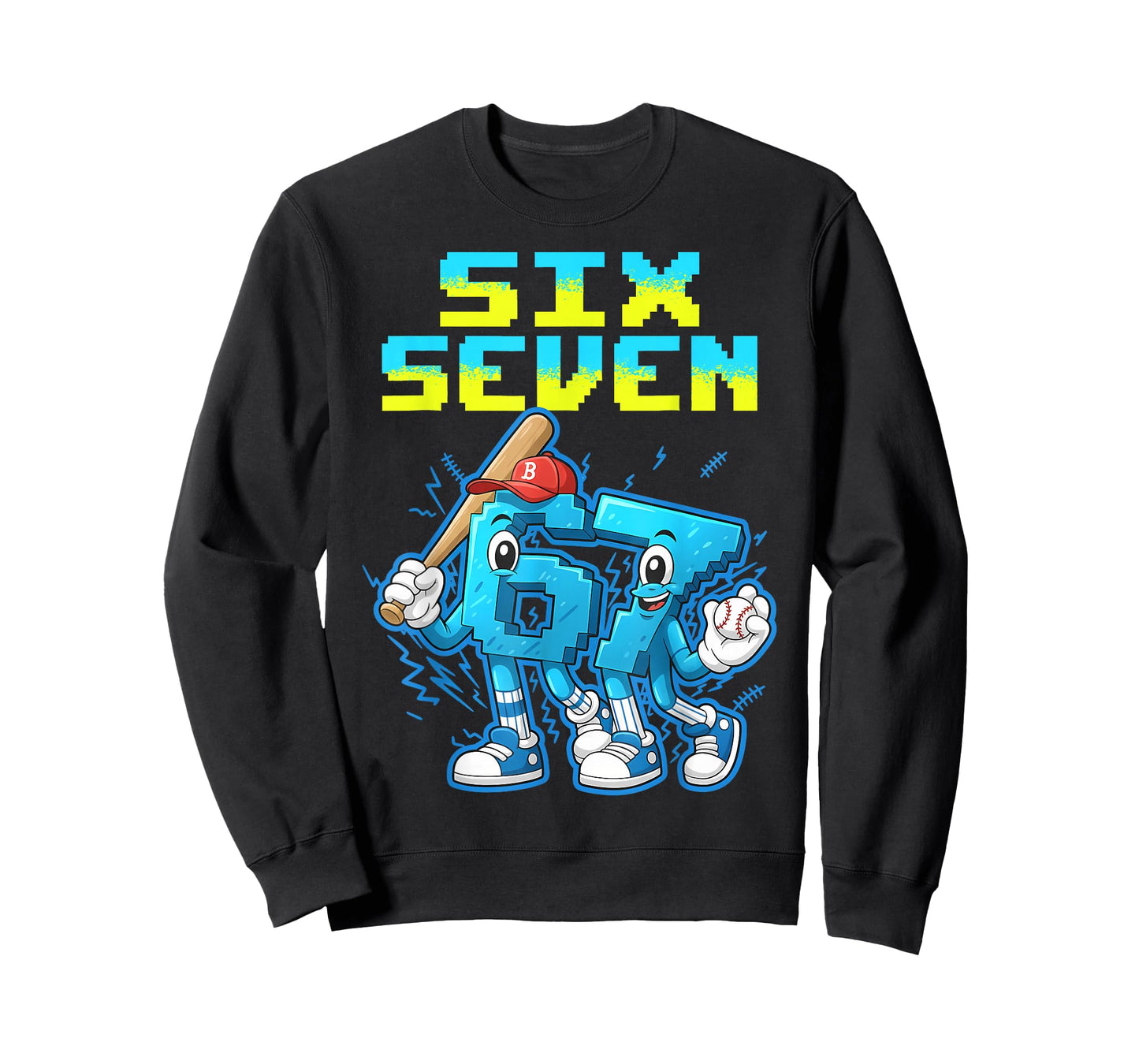 67 Six Seven 6-7 - Funny Italian Brainrot Kids Baseball Meme T-Shirt