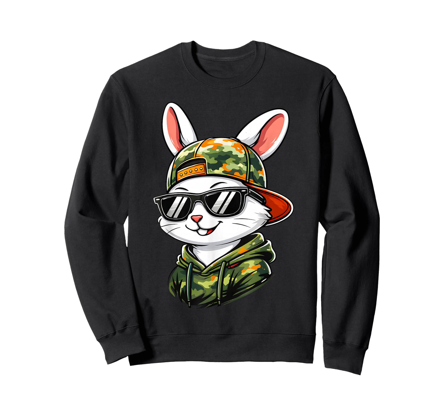 Funny Cool Rabbit Camo Easter Men Boy Toddler Kid T-Shirt