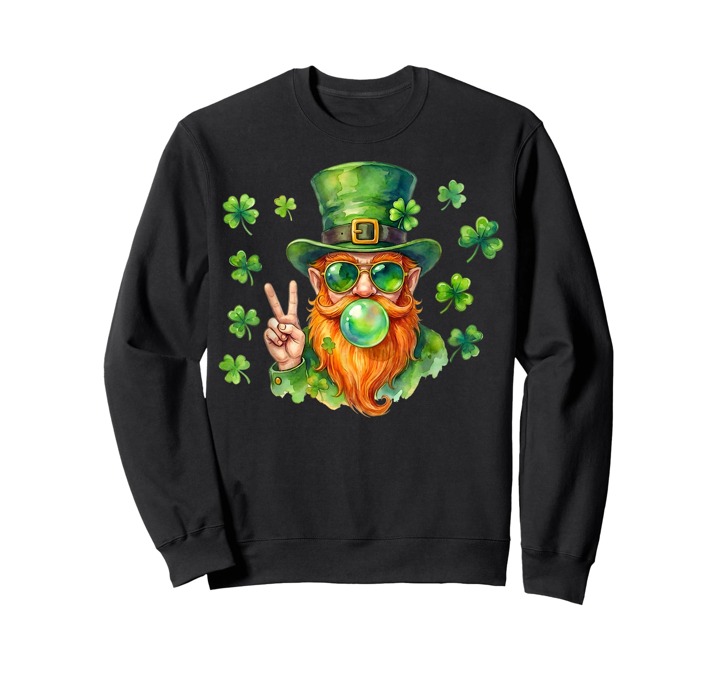 Leprechaun Blowing Bubble Gum St Patricks Day Men Women Kids T-Shirt