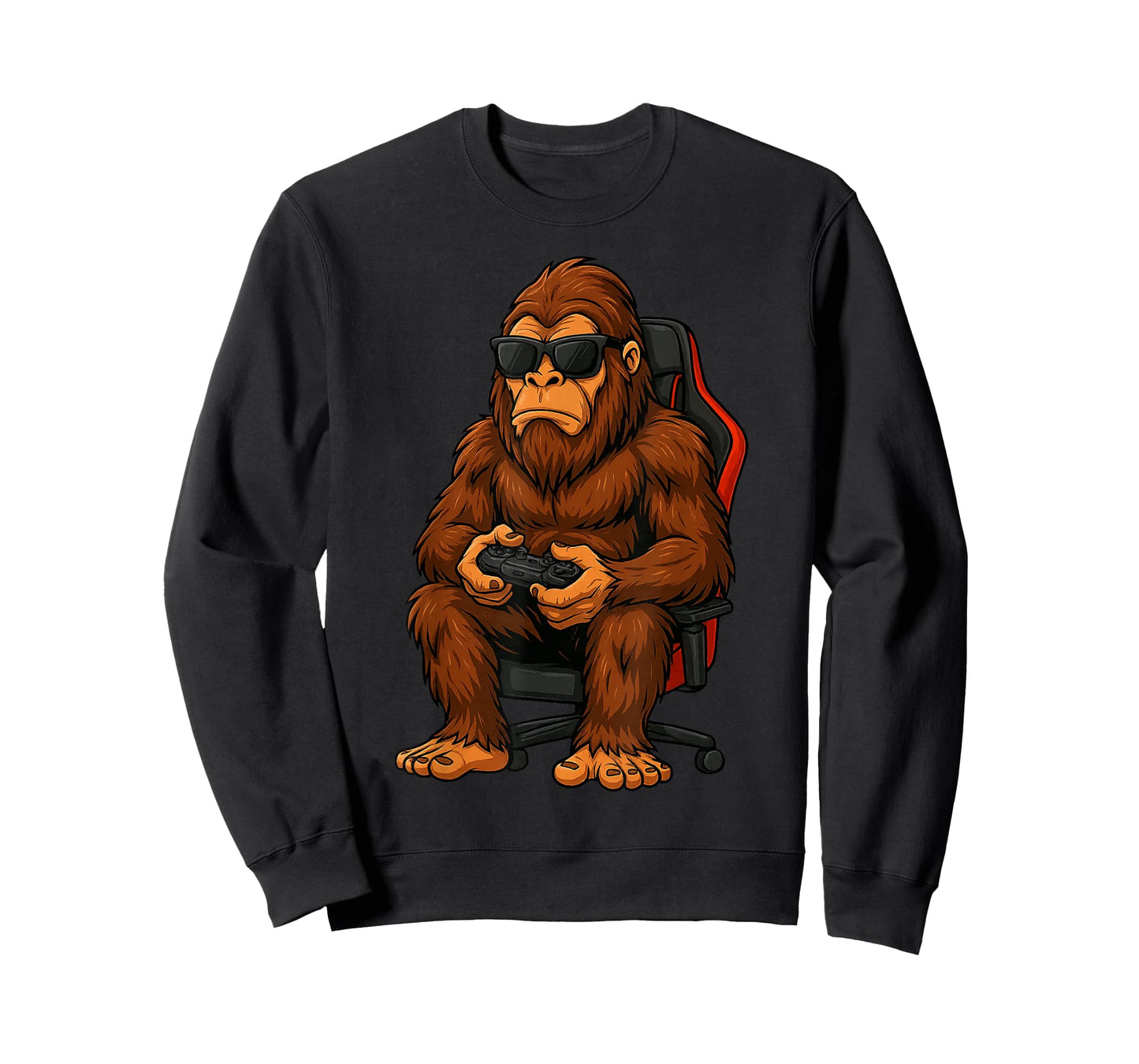 Funny Bigfoot Video Game Shirt Men Boys Gaming Sasquatch T-Shirt