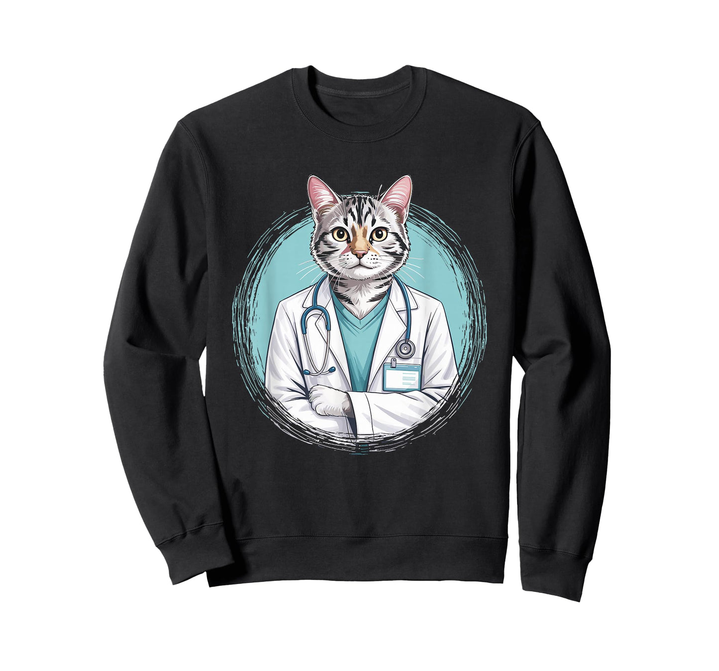 Feline Veterinarian Cat Doctor Stethoscope Medical T-Shirt