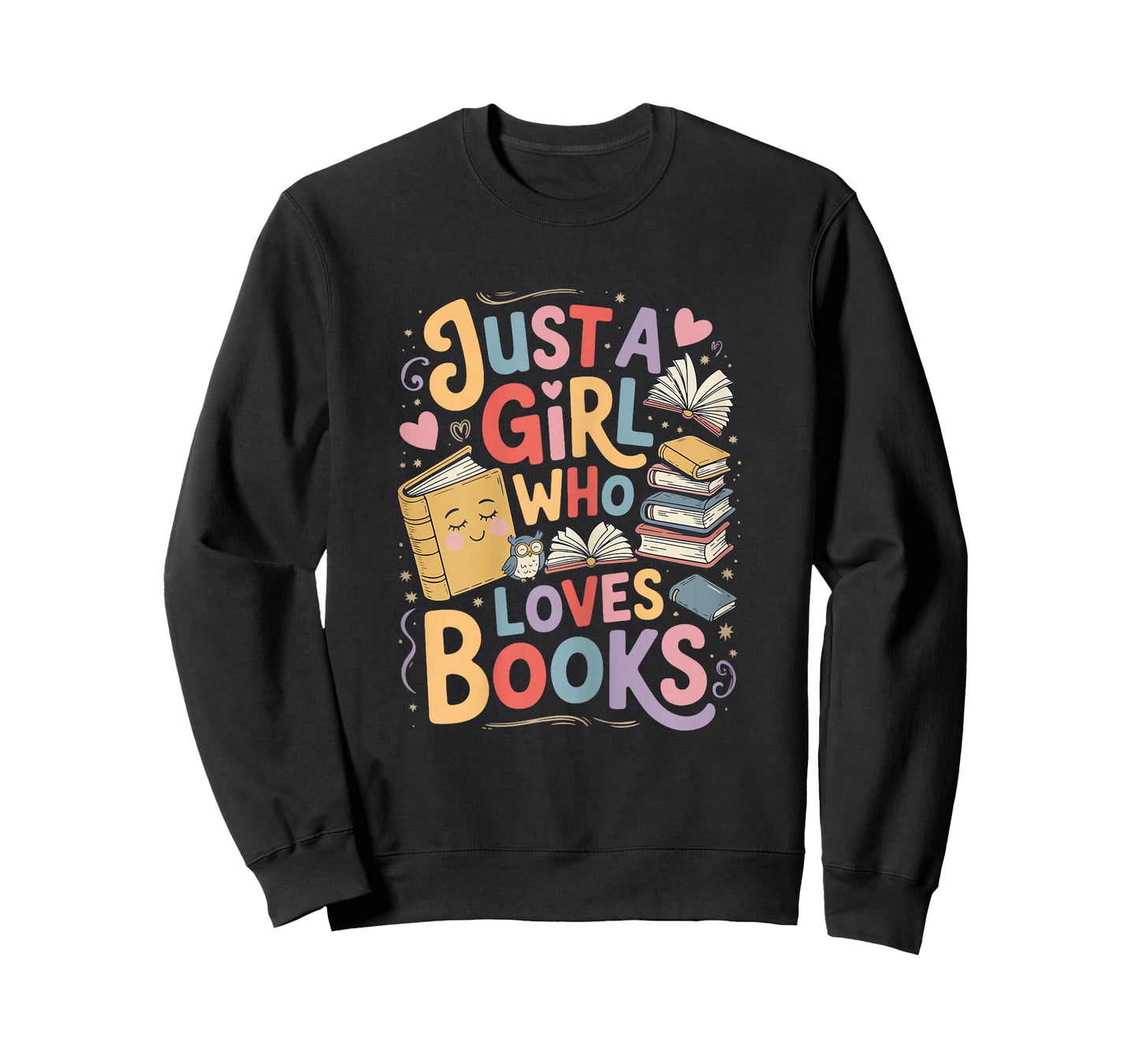 Just a Girl Who Loves Books Bookish Readers Book Lover Girls T-Shirt