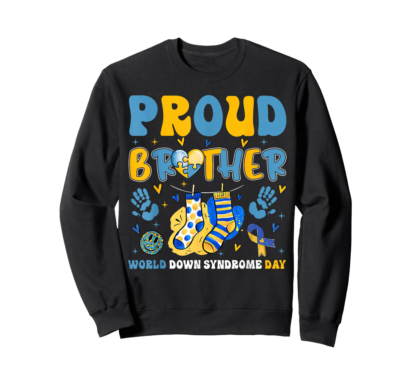 Retro Proud Brother World Down Syndrome Day Boy Men Kid T-Shirt