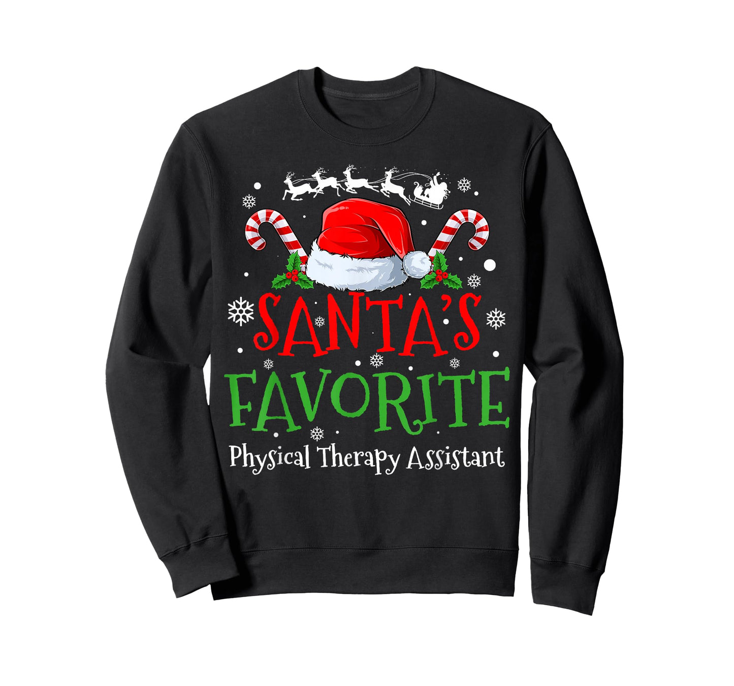 Santa's Favorite Physical Therapy Assistant Christmas Party T-Shirt