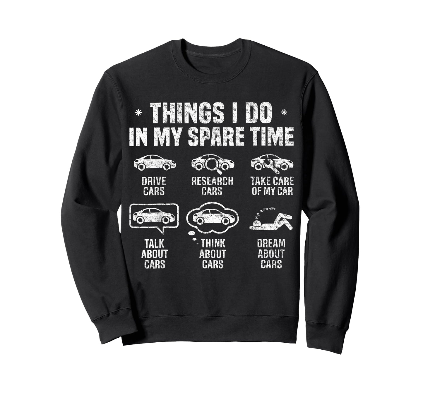 Things I Do in My Spare Time Funny Car Guy Car Enthusiast T-Shirt