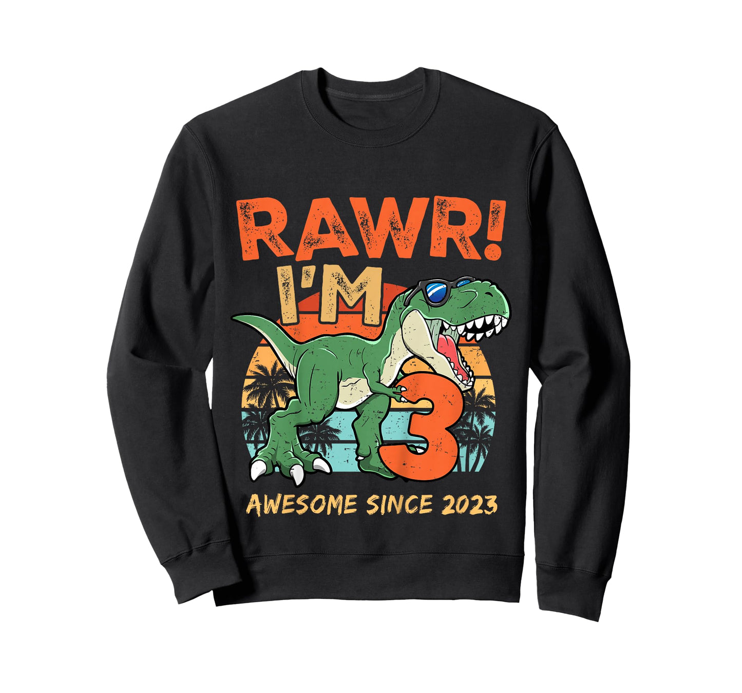 Rawr I'm Three Rex 3rd Birthday Third Dinosaur 3 Year Old T-Shirt