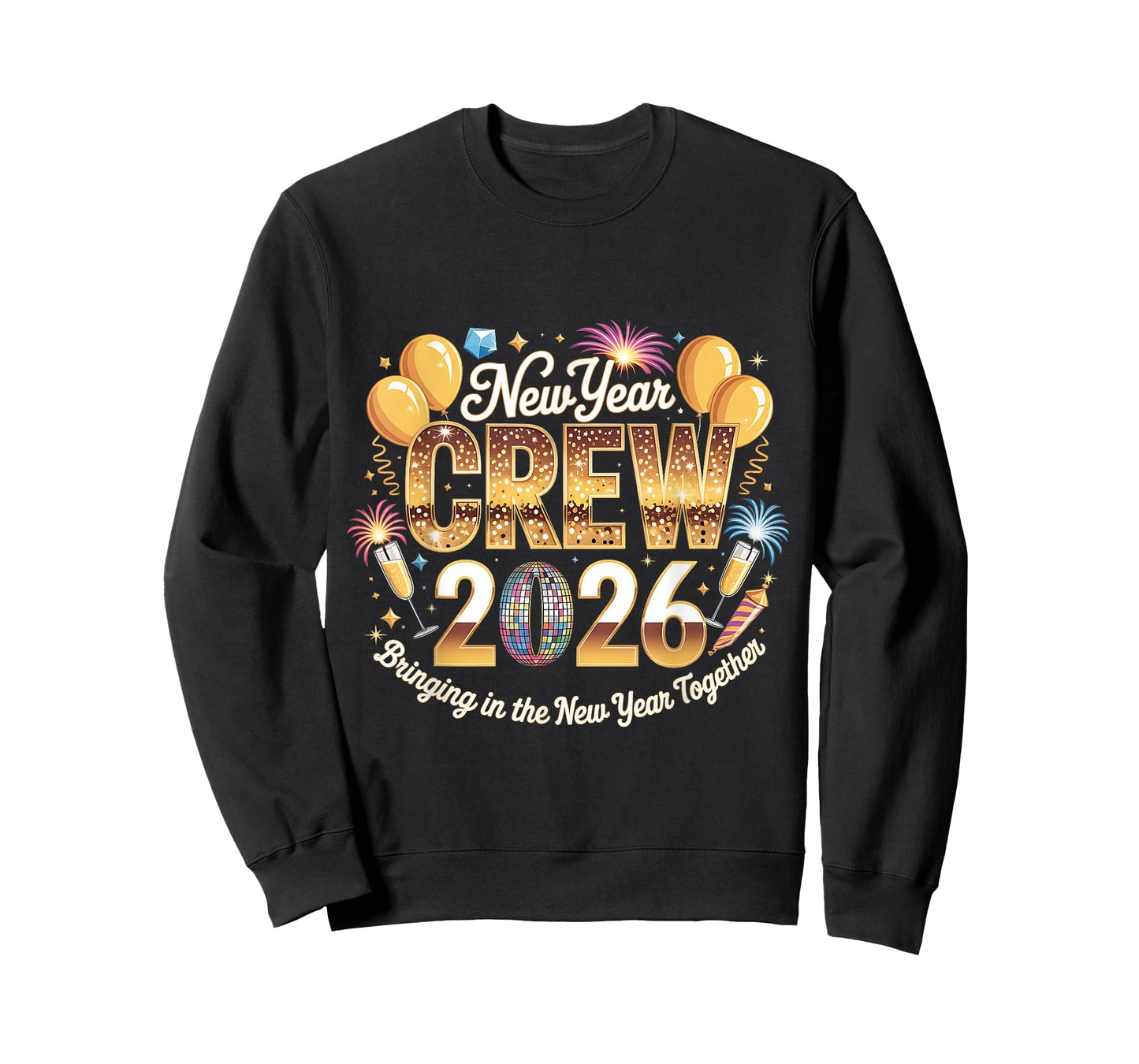 New Year Crew 2026 Matching Party Celebration Gift T-Shirt