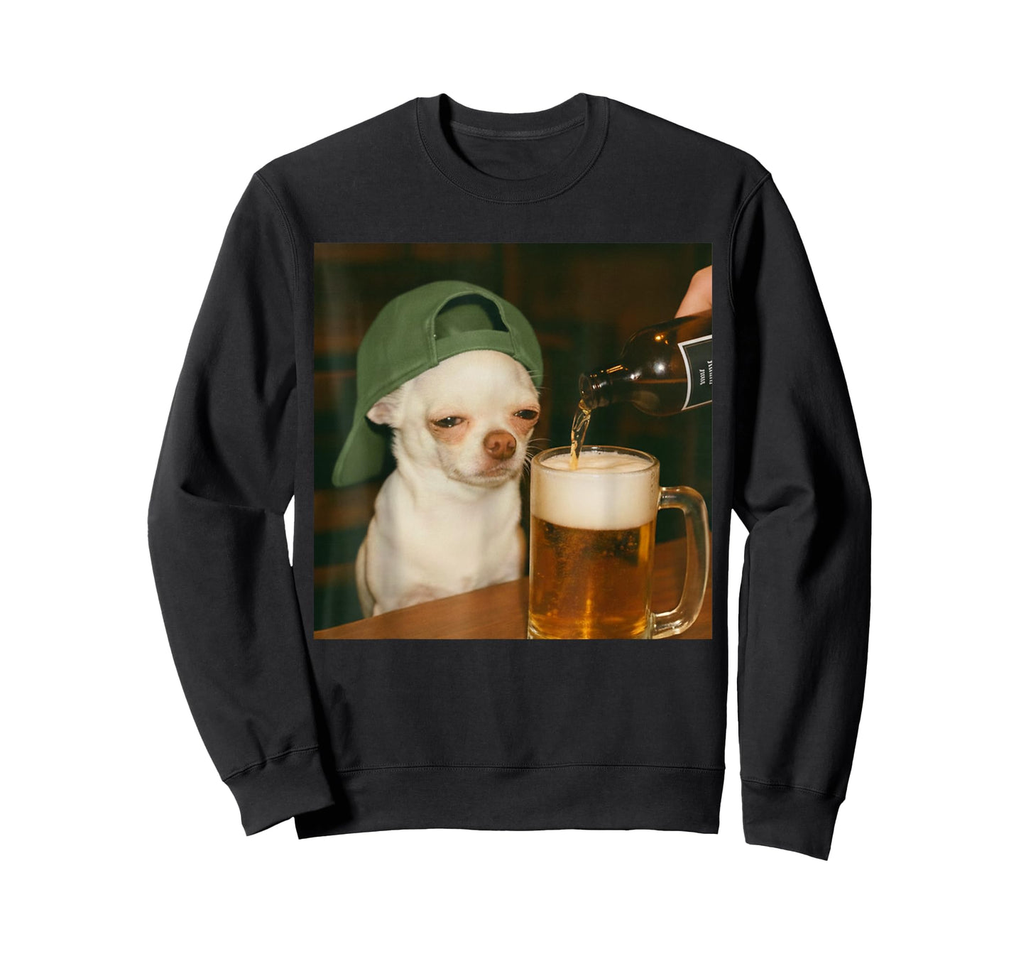Chihuahua Beer Funny Meme Dog Reaction Humor Dog Meme T-Shirt