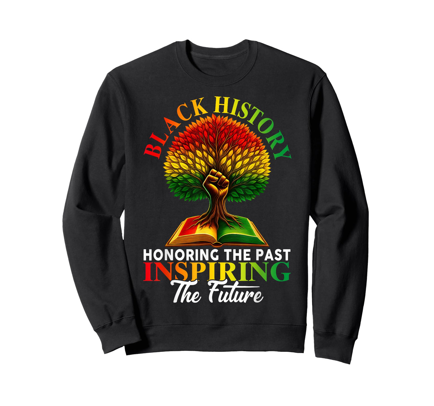 Honoring Past Inspiring Future Black History Month Fist Tree T-Shirt