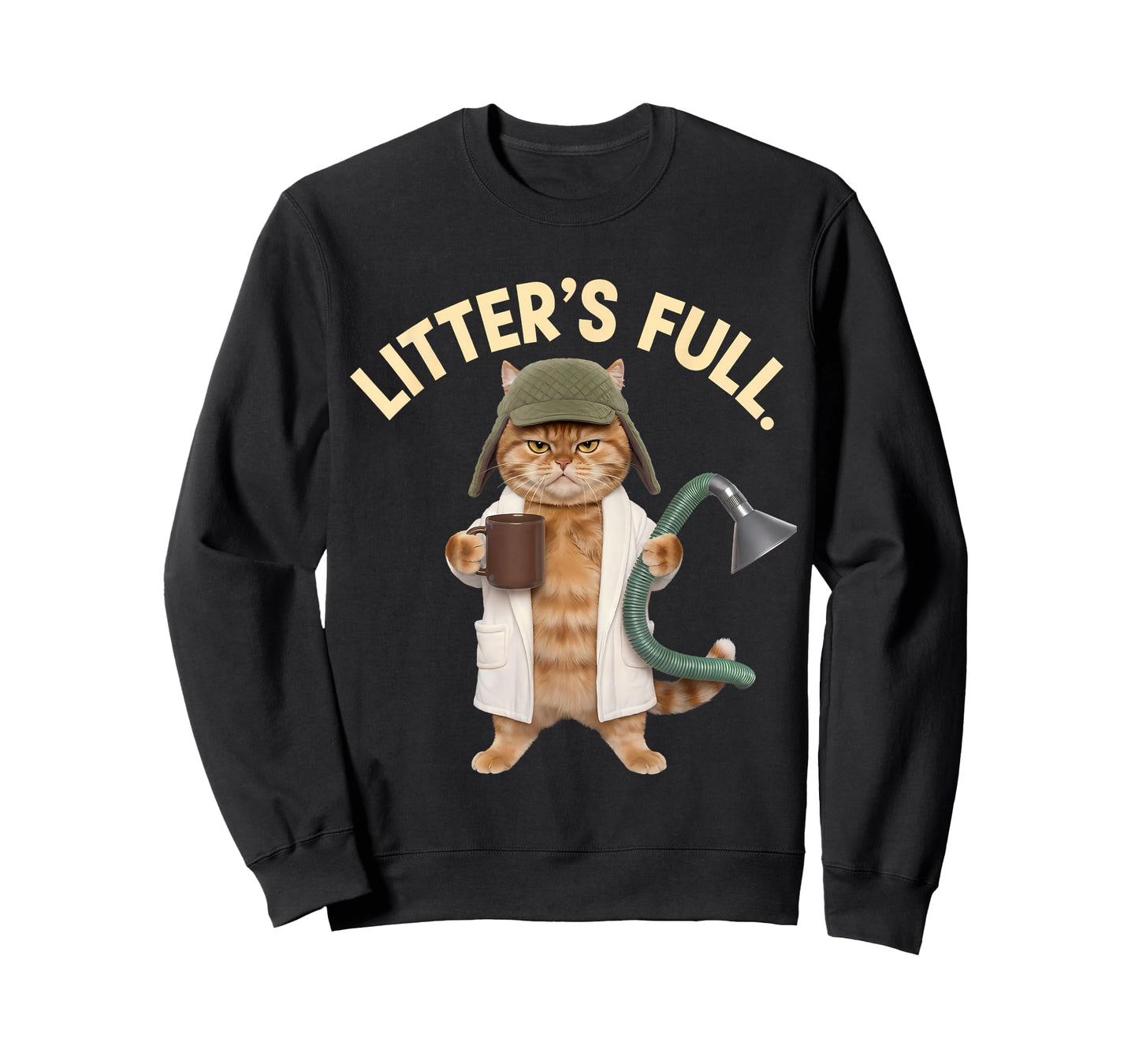 Litter’s Full Funny Cat Parody Christmas Humor Quote T-Shirt